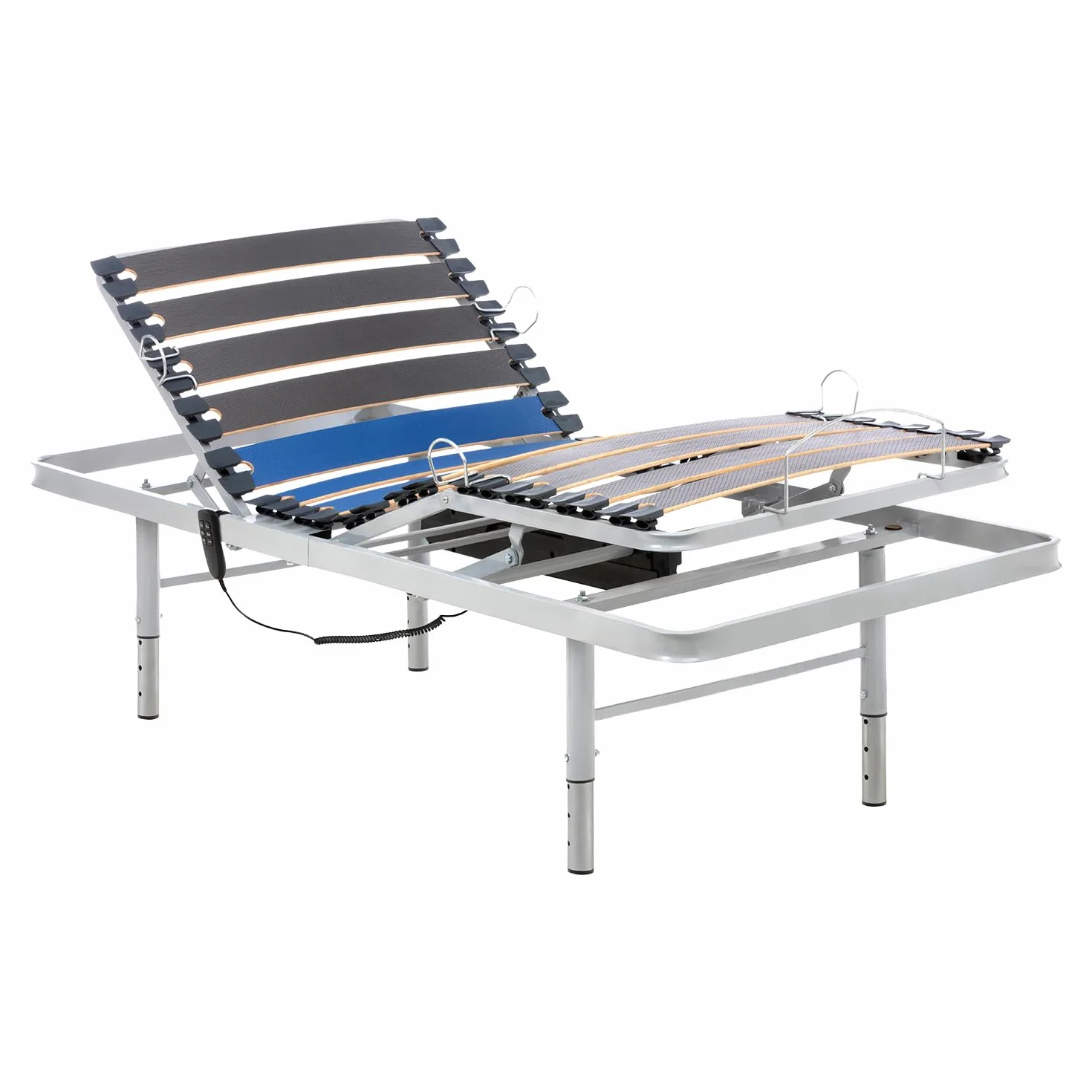 Geriafy - Cama Articulada Eléctrica | 90x190 cm | Reforzada y Compacta | Mando por Cable y Patas Regulables en 4 Alturas