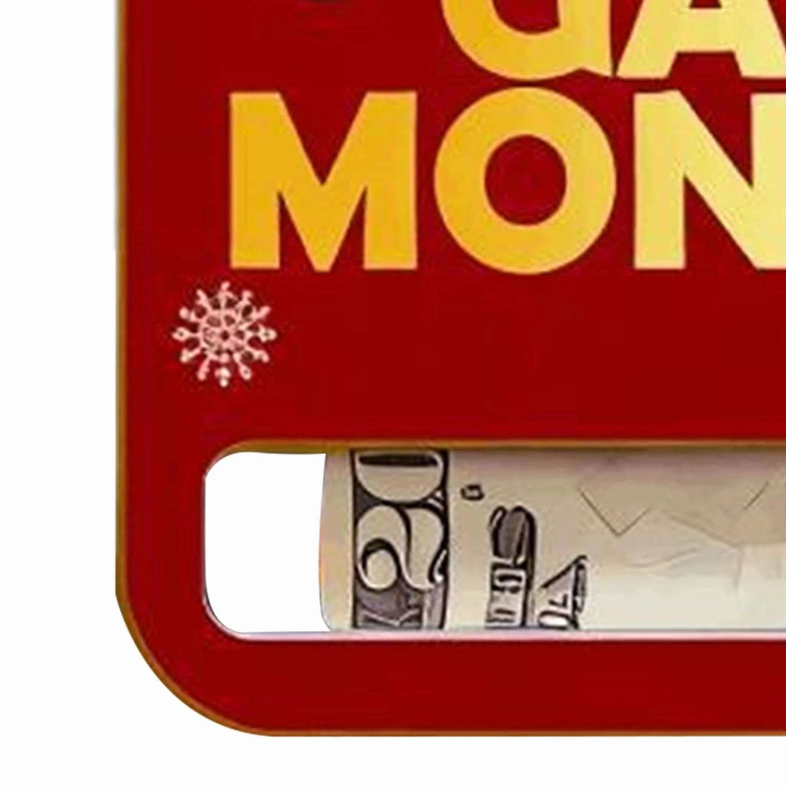 Sujetador De Efectivo Navideño,Clip De Almacenamiento De Madera 2D para Fiestas | Sobres De Efectivo Navideños - para Hombres Papel De Regalo Cumpleaños Vacaciones Moneda