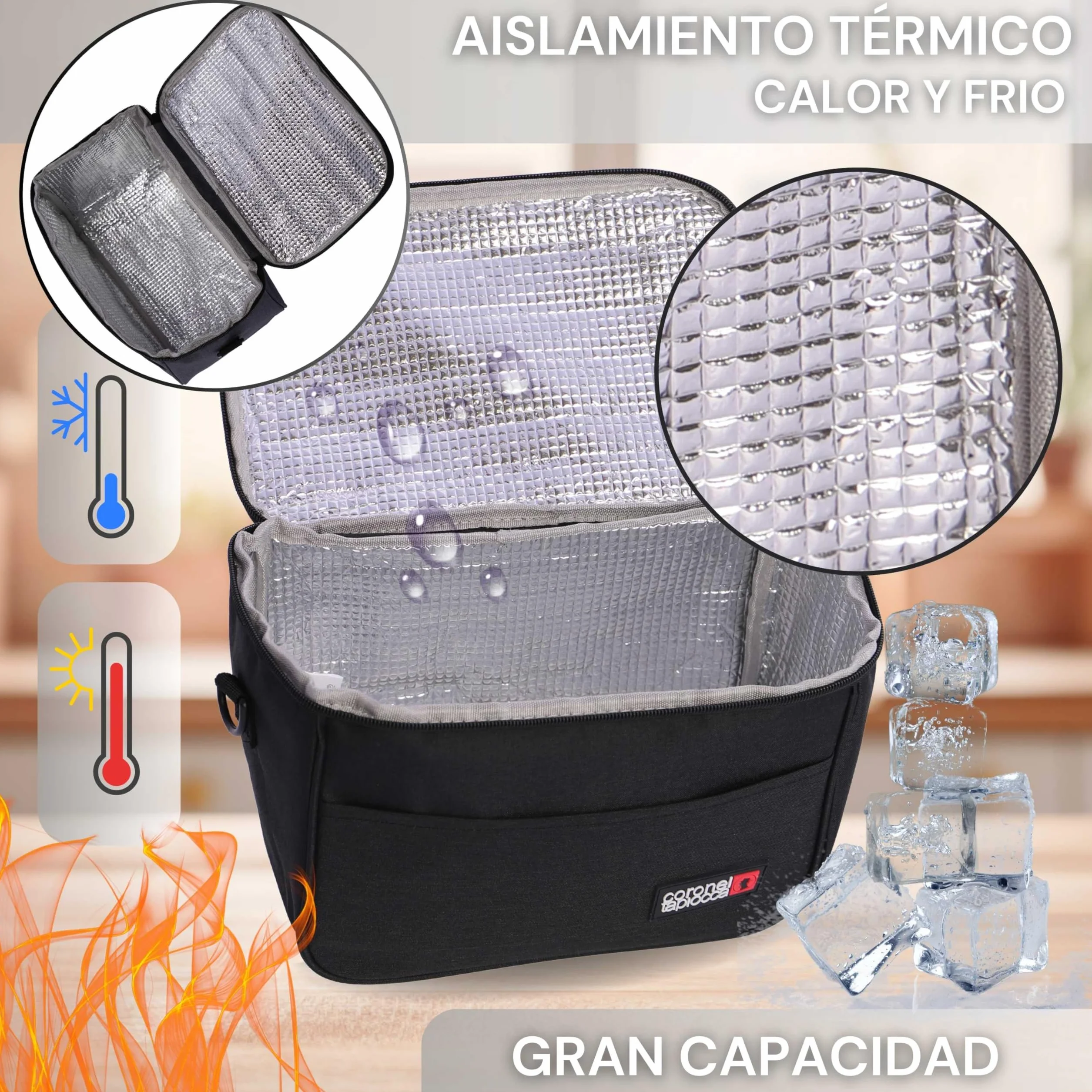 Coronel Tapioca Bolsa Térmica Porta Alimentos Nevera Portátil Pequeña Lunch Box