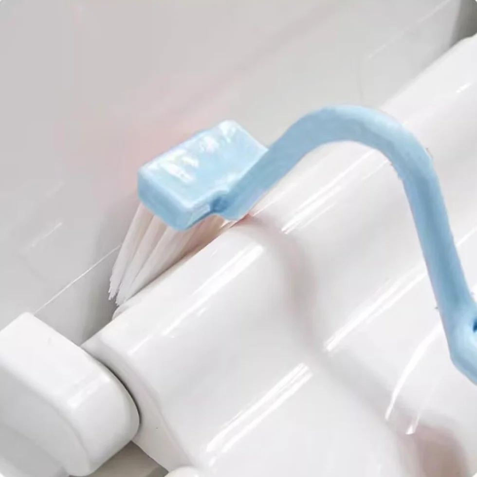 Set de cepillos para juntas, cepillo de cerdas duras para limpieza de esquinas, cepillo angular para limpieza del borde del inodoro, cepillo de limpieza en profundidad para baño/hogar/baño