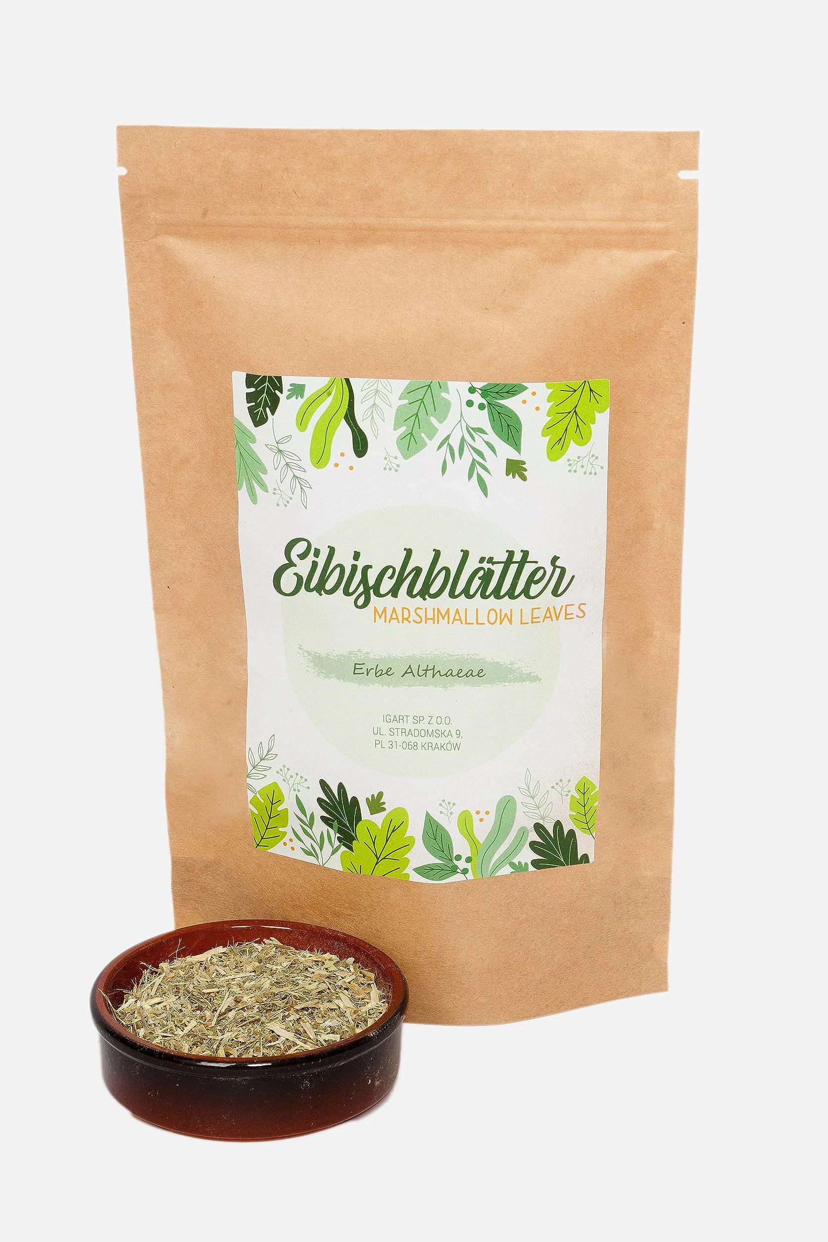 IGART Malvavisco Hojas y Tallos Cortados 500g Althea Officinalis L Té de Hierbas Suelto