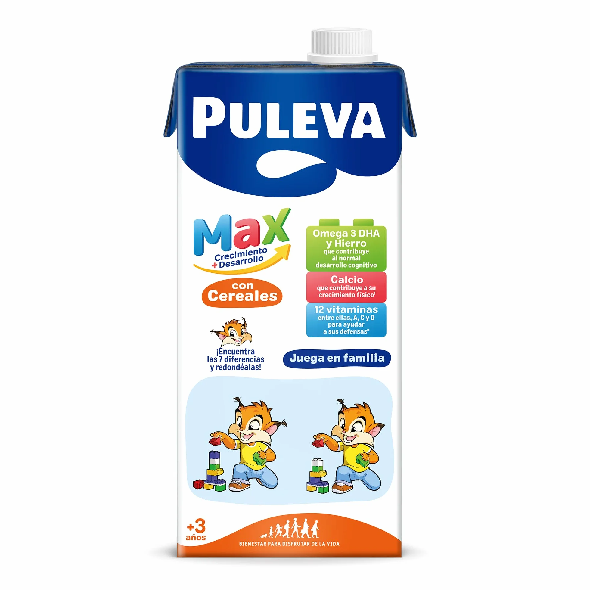 Puleva Max Leche de Crecimiento y Desarrollo con Cereales Pack 6 x 1Lt