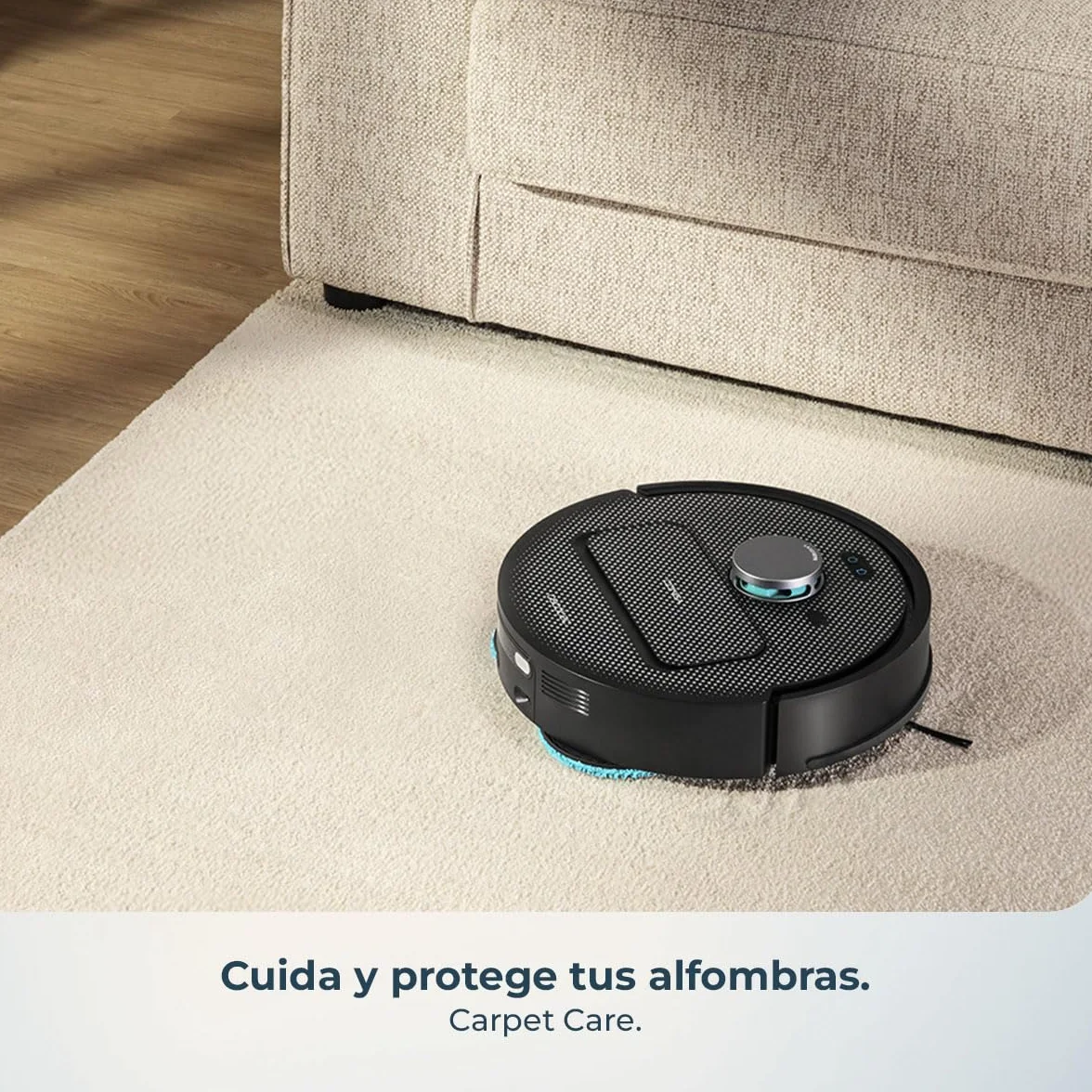 Cecotec Robot Aspirador y Friegasuelos con Base de Autovaciado y App Conga X50 X-Treme. Navegación Láser, Mapeo Interactivo, 15000Pa, Autonomía 240mins, Mopas Elevables, Base con 3 Depósitos