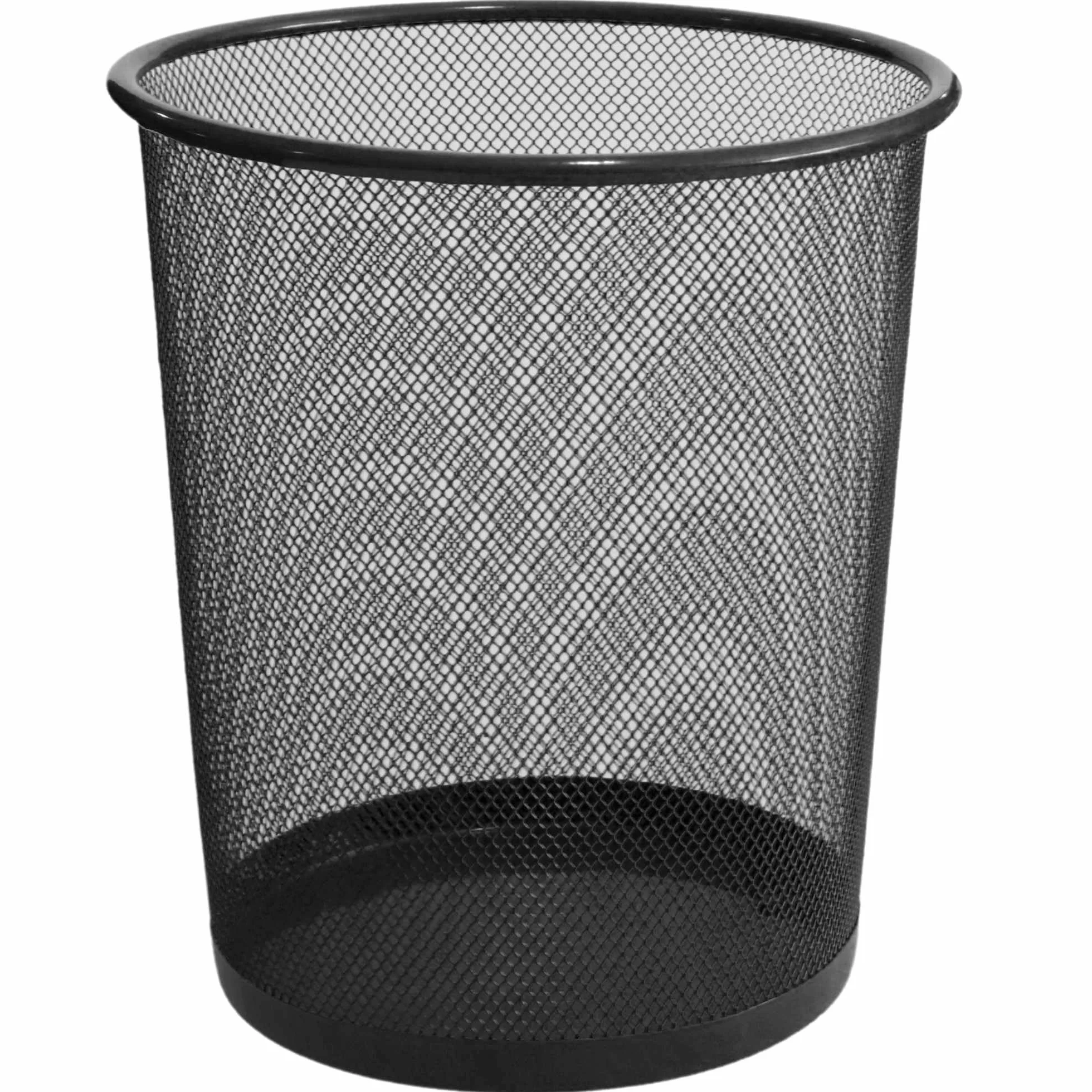 TECHZOCO Papelera Malla Metalica 12 Litros Negro 26.5 cm Alto