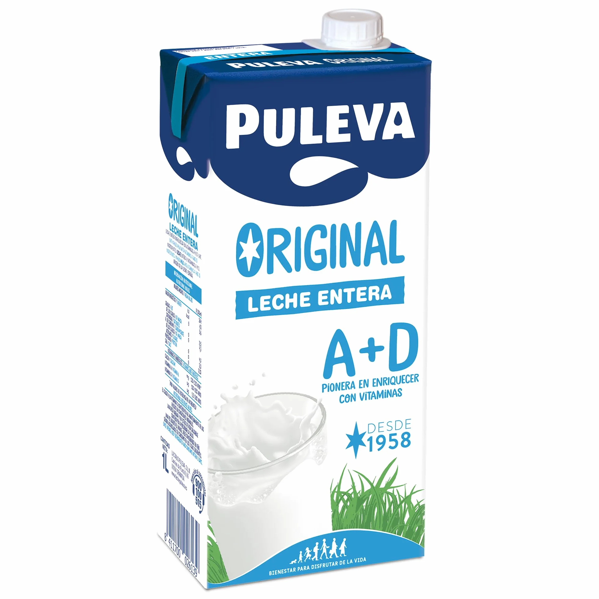 PULEVA Leche UHT Entera Slim Pack 6 x 1L