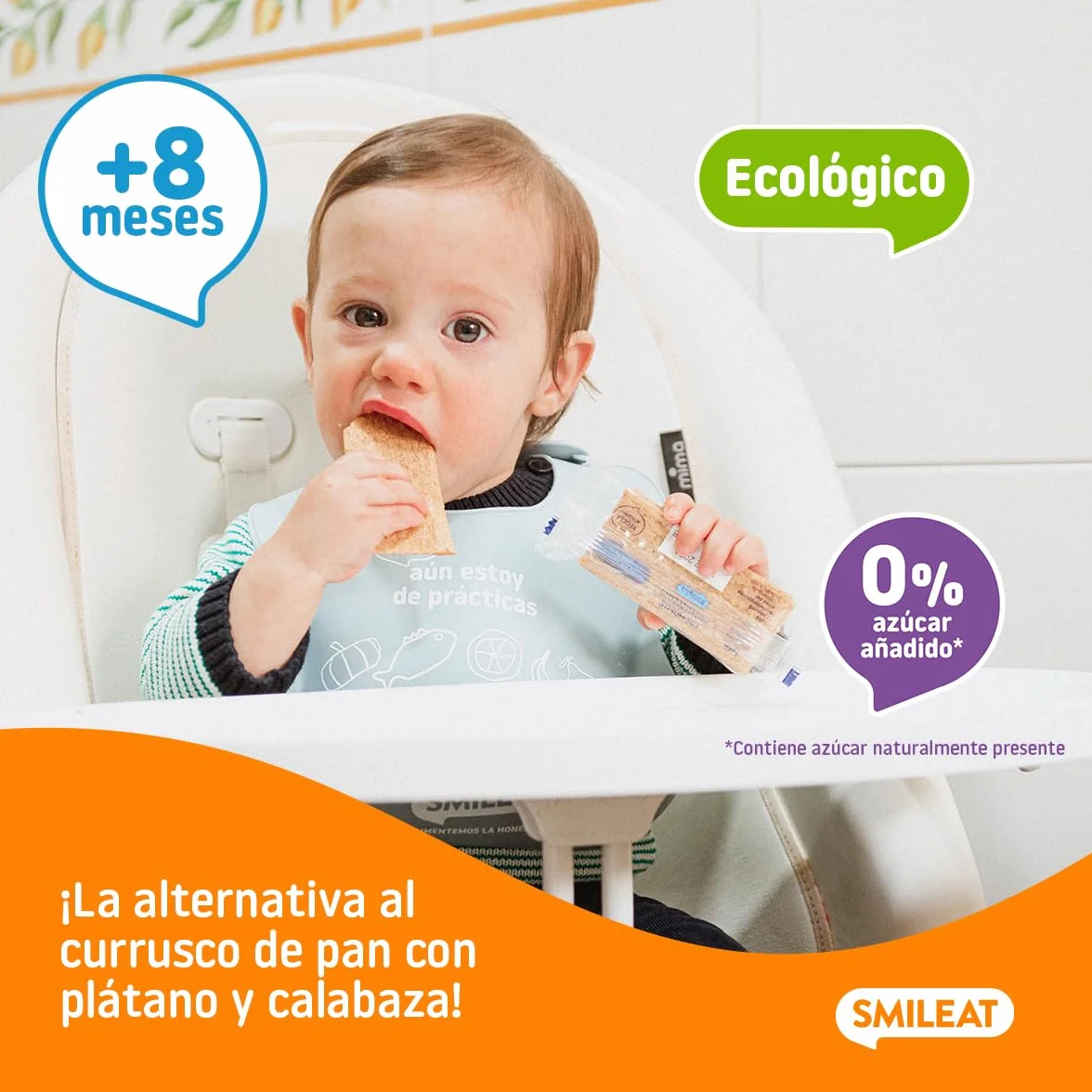 Smileat Panecitos Multicereales Snack 8 Meses Sin Gluten Sin Azúcar Añadido 60g