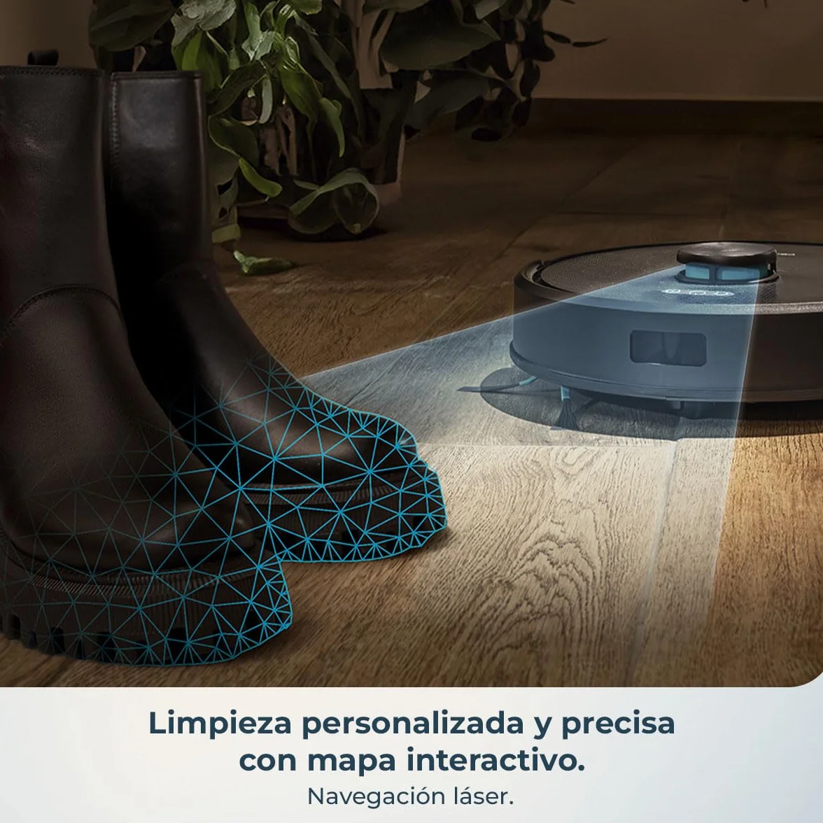 Cecotec Robot Aspirador y Friegasuelos Conga Y50 X-Treme 5000Pa Base Autovaciado 3L Navegación Láser