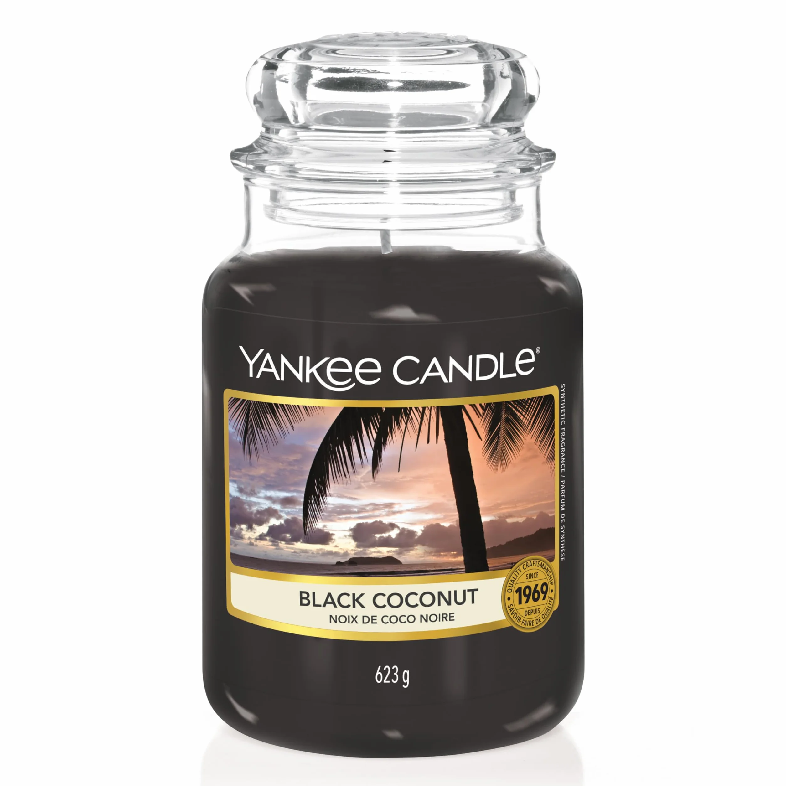Yankee Candle Black Coconut vela tarro grande larga duración hasta 150 h regalo mujer