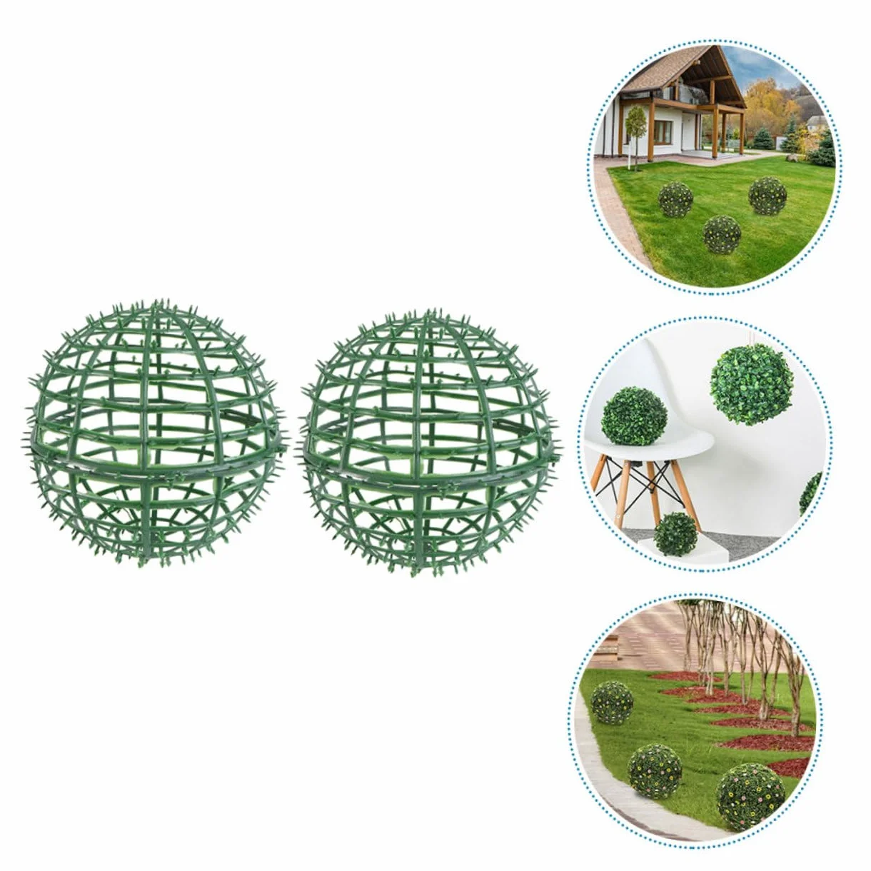 Artibetter 2 Piezas Arreglo Floral Esfera Topiaria De Alambre Marco De Esfera Topiario Marco Topiario De Plantas Soportes De Bolas De Topiario Un Jaula Artificial El Plastico