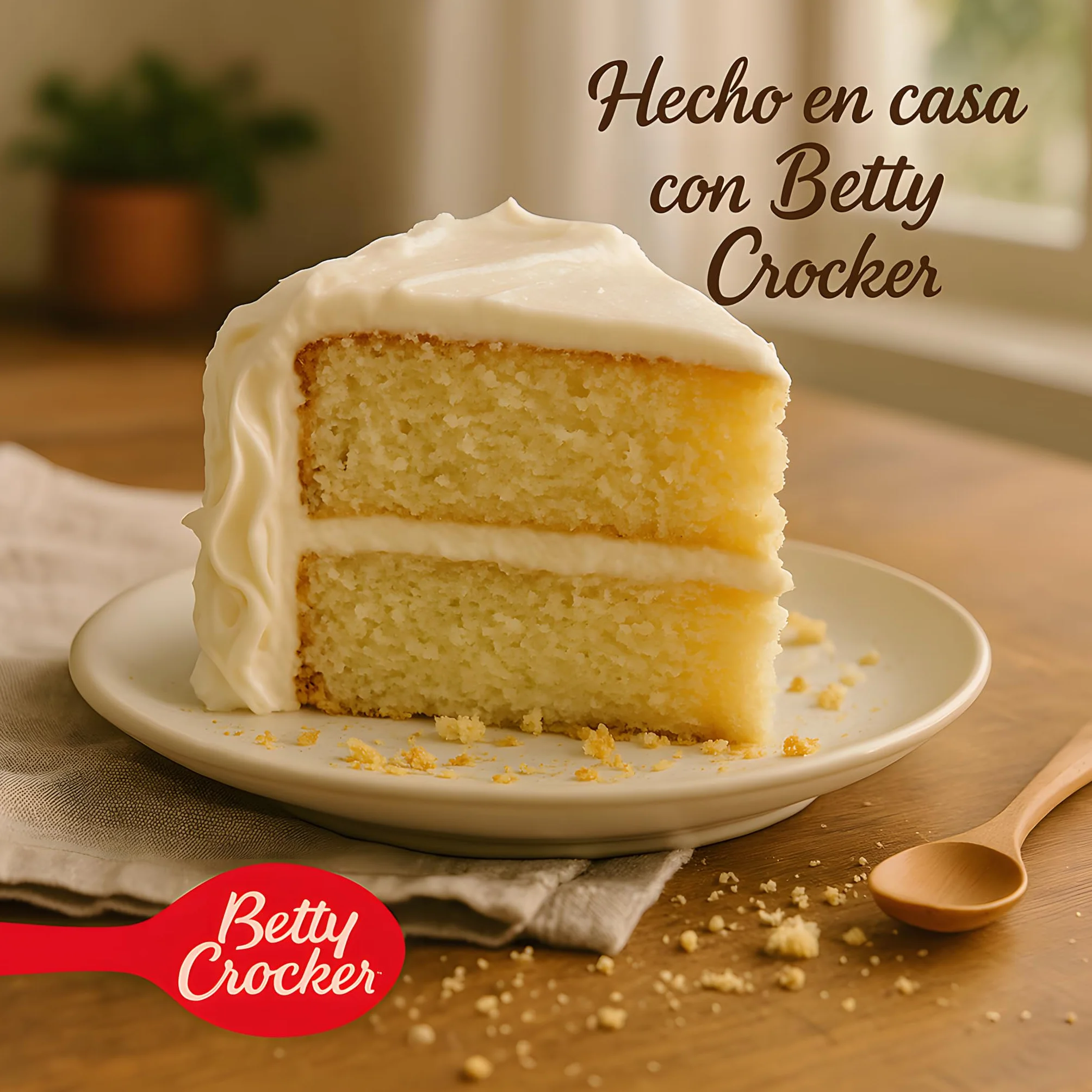 Betty Crocker Velvety Vanilla Mezcla para Pastel de Vainilla, 12 Porciones