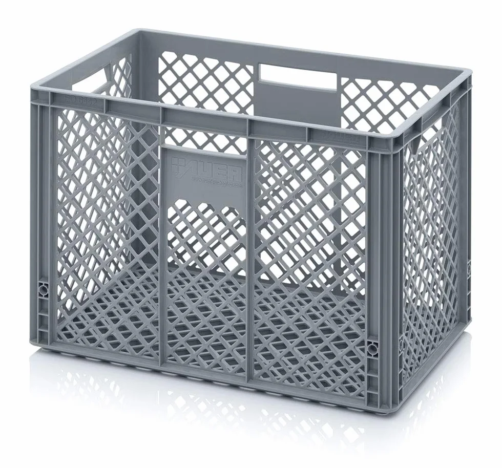 Auer Euro Contenedor perforado EO 64/42 Caja panadero 60 x 40 x 42 cm Eurobox 85 litros Caja de almacenamiento y transporte apilable cesta de alimentos caja de verduras catering caja de plástico