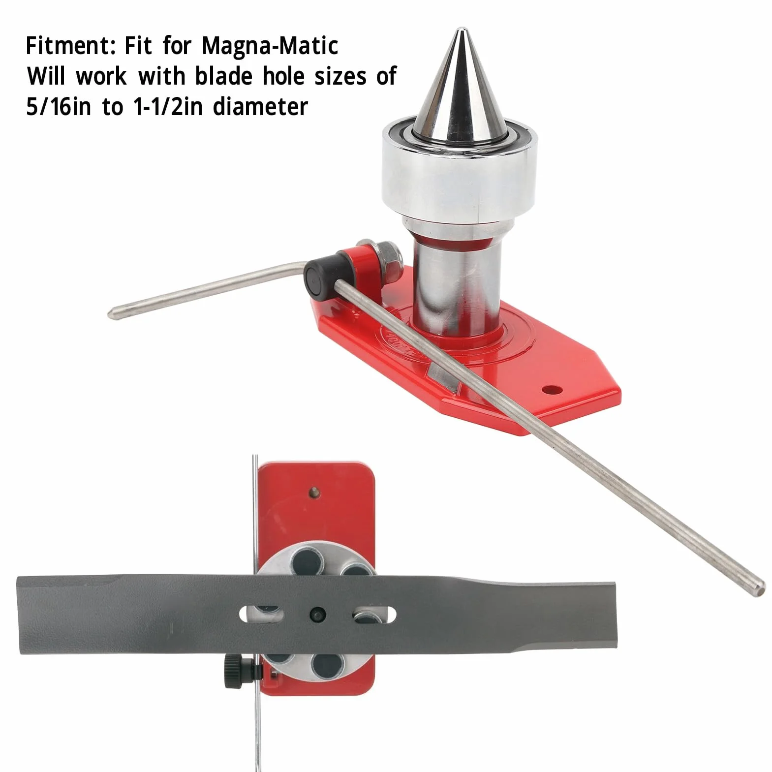 Equilibrador de Cuchillas para Cortacésped MAG 1000 Compatible con Matic para Orificios de 5/16 a /2 Pulgadas Construcción Sólida y Montaje en Pared con Imanes de Alta