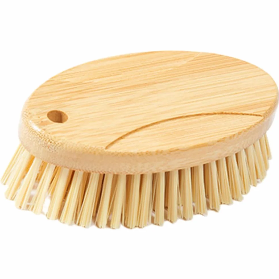 FACAIIO Juego de cepillos de lavandería con mango de madera y cerdas de PET para ropa, zapatos, limpieza del hogar, construcción de madera sostenible, diseño colgante para un fácil almacenamiento