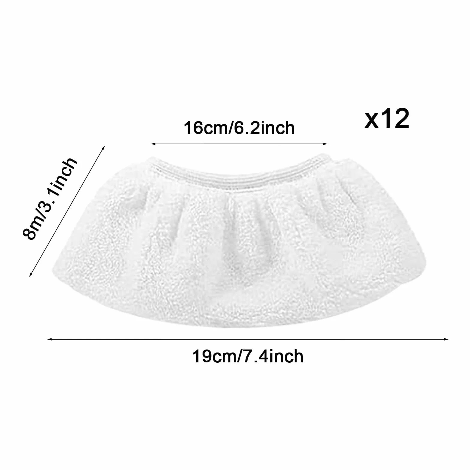 paño de microfibra para vaporeta - Set de 12 almohadillas de repuesto para limpiador a vapor eléctrico,Paños de Microfibra compatibles con Limpiador a Vapor