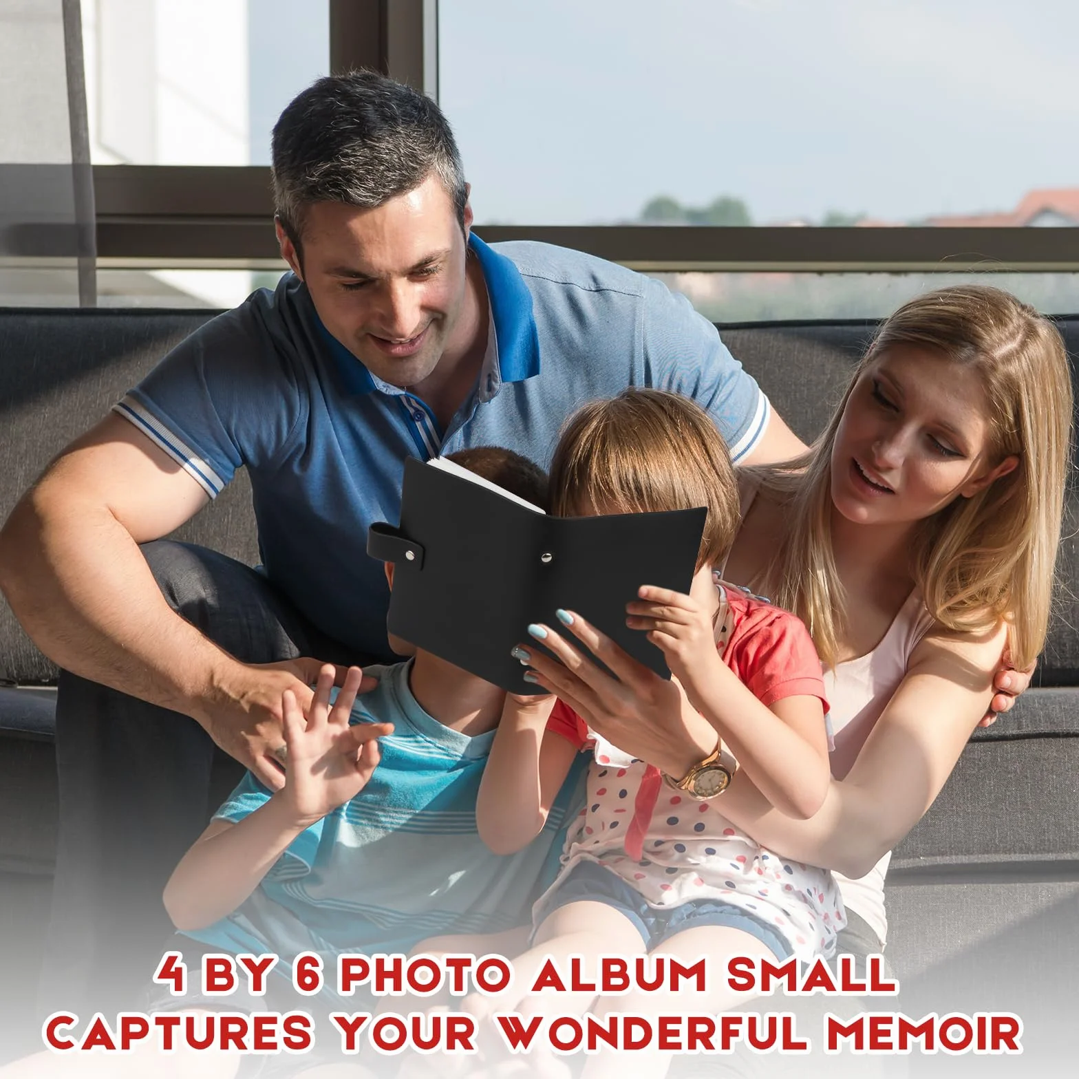 2 Paquetes de álbumes para fotos 10x15 pequeños, carga superior deslizante, 52 fotos - Cubierta de cuero, mini álbum de fotos para boda, familia, bebé y vacaciones (Negro)