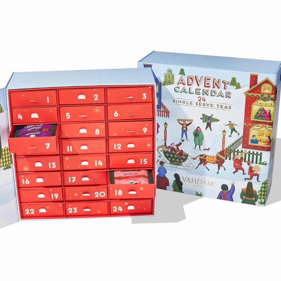 VAHDAM Calendario Adviento 2025 Set Regalo 24 Sabores Té Hombres Mujeres