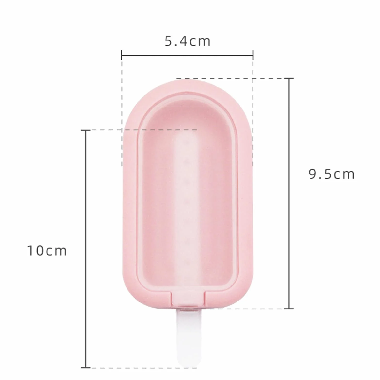 Juego de 4 Moldes de Silicona para Helados con Asas, Moldes Paletas Chocolate Multicolor