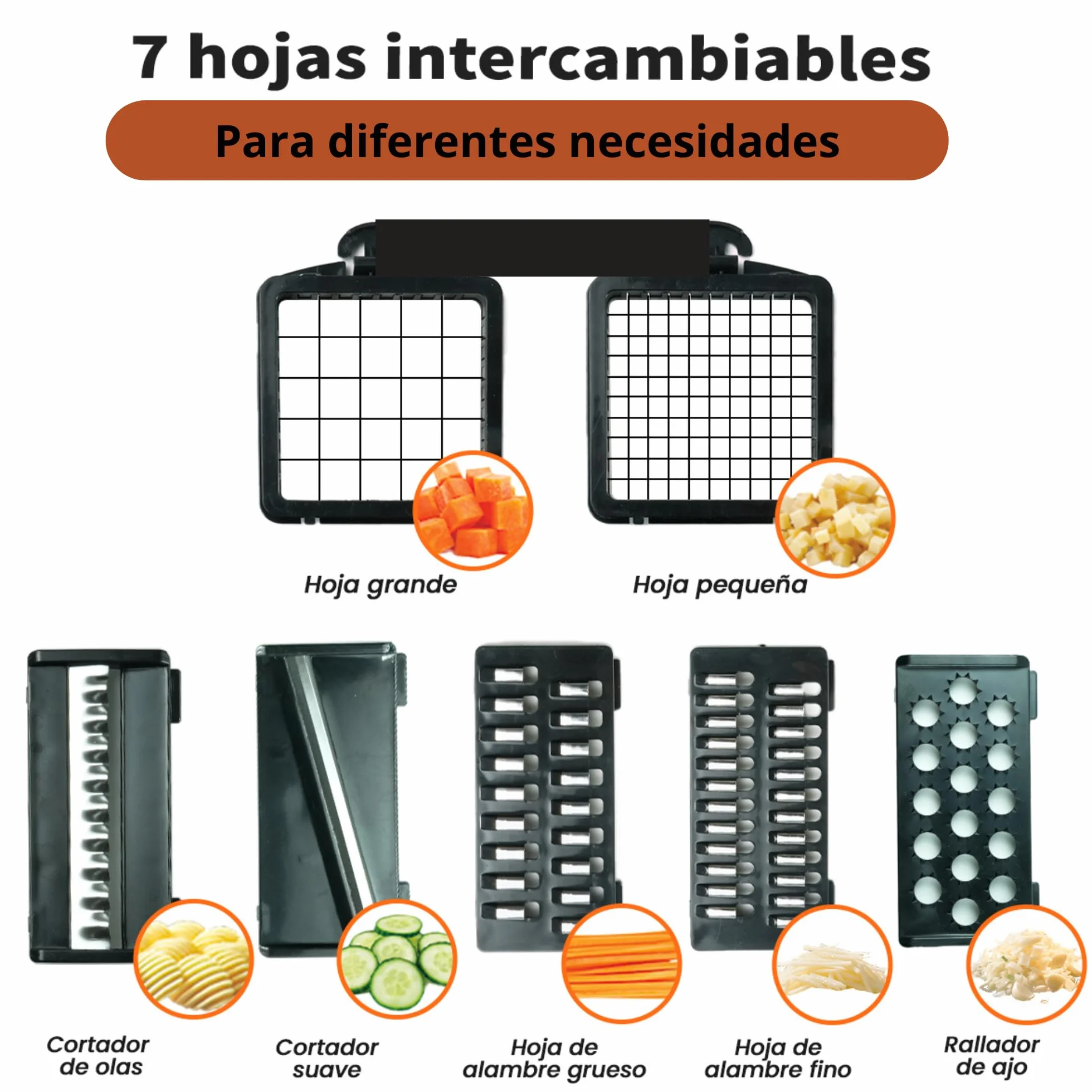 Cortador de Verduras 16 en 1, Picador de Verduras Multifuncional con Cuchillas Intercambiables, Mandolina de Cocina,Corta Verduras Manual para Cocina, Mandolina para Cortes Rápidos y Eficaces