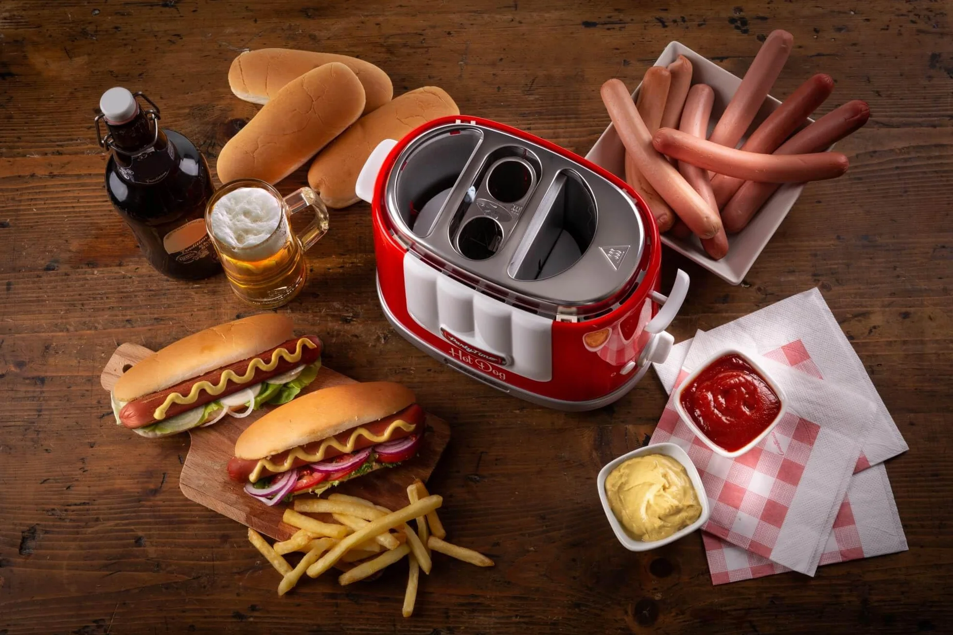 Ariete Hot Dog Maker Party Time 206, Plástico, Rojo