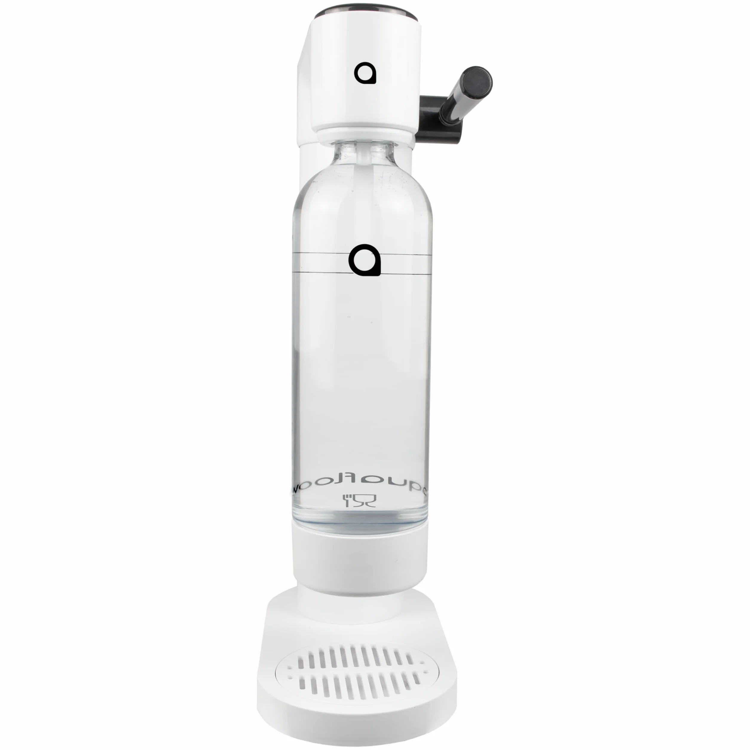 AquaFloow Carbonatador de Agua 2 Botellas 0,8L Cilindro CO2 60L Máquina Hacer Soda sin Electricidad Sparkling Water Maker Blanco