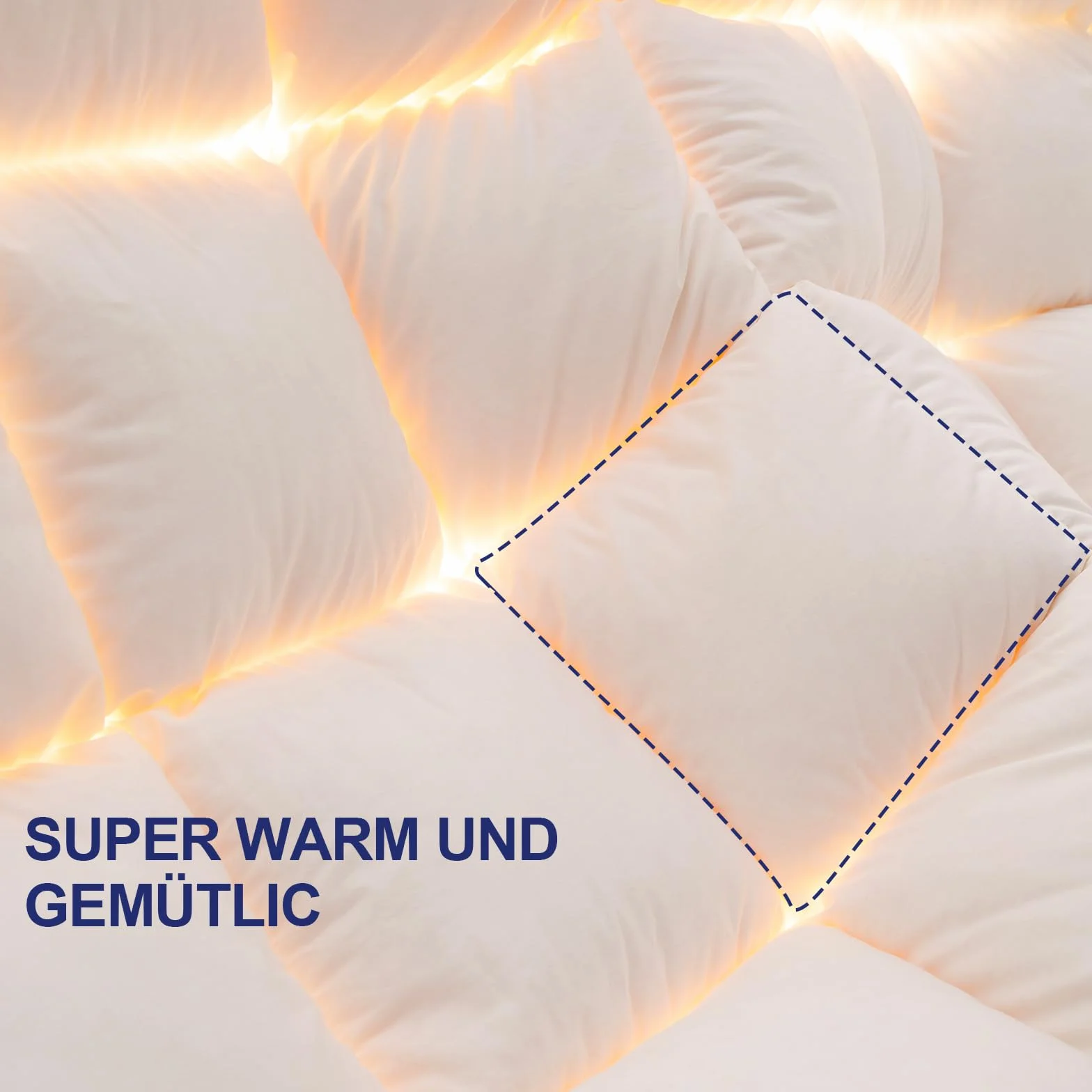 Edredon Nordico de Plumón 200x200cm, Edredón Cama 105/120-200x200 Invierno, 100% algodón, Relleno Nórdico de Pluma y Plumón, Color Blanco, Peso del Relleno: 2400 g, Certificado Ökotex