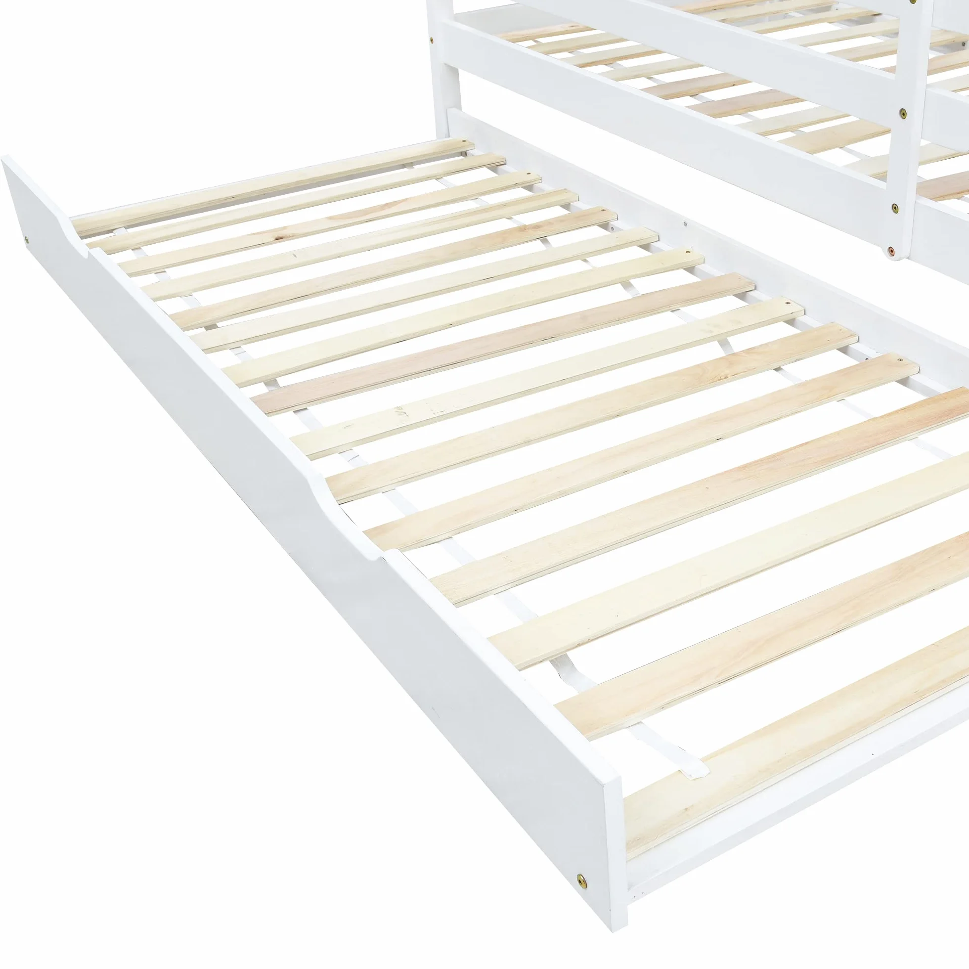 Lexiou Estructura Cama, Diseño Multifuncional con Brochadora，Cama Doble, 90 x 200 y 90 x 190 cm，Apto para Niños o Adolescentes.