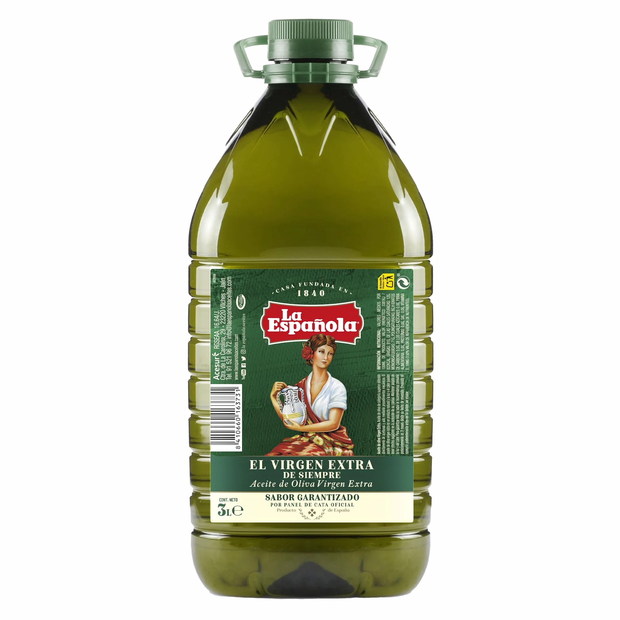 LA ESPAÑOLA Aceite de Oliva Virgen Extra Garrafa 3 Litros