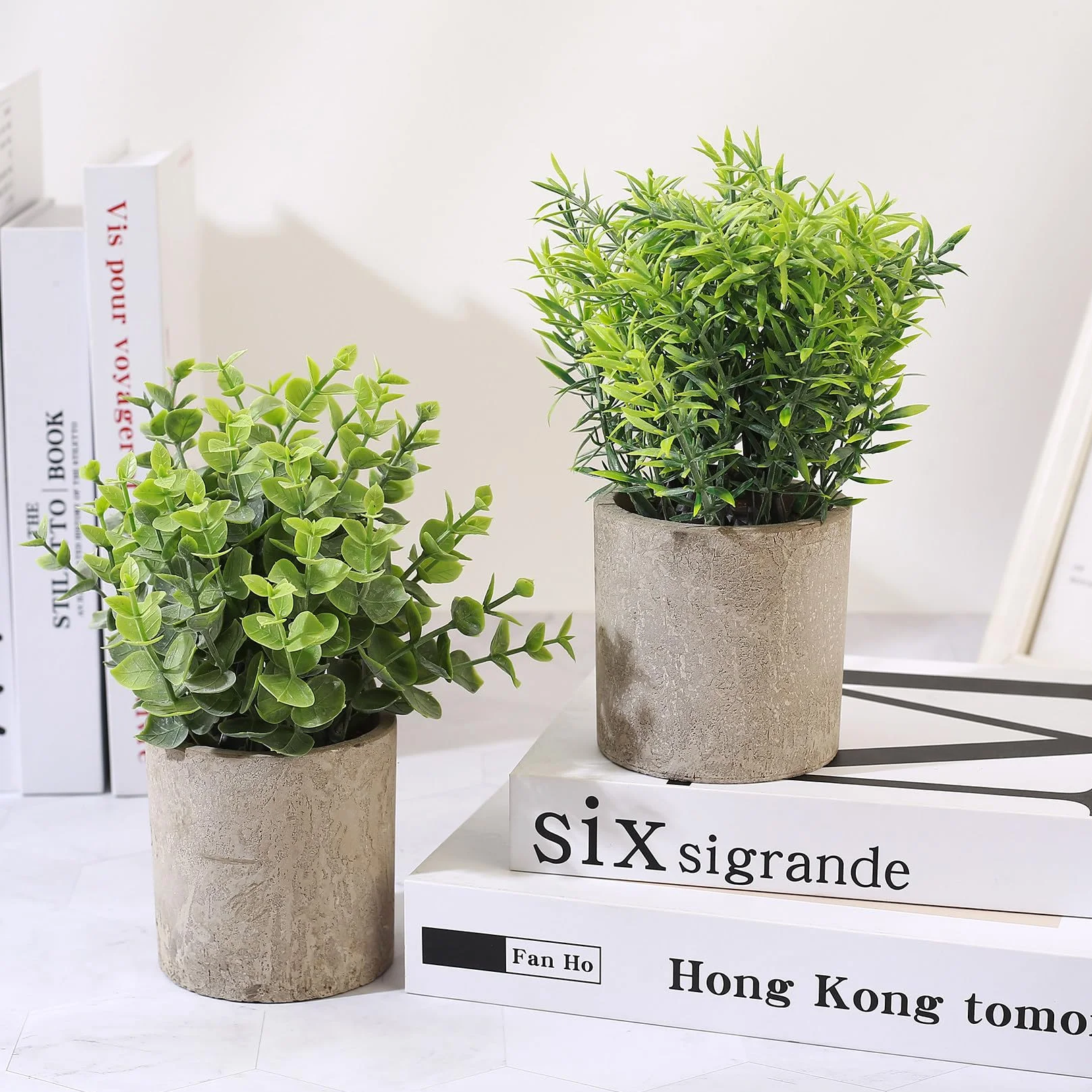 4 Piezas Plantas Artificiales Decorativas Pequeñas, Planta Artificial de Plástico de Serpiente Suculentas, Macetas Artificiales Decoracion para Decoración Baño Hogar Cocina Dormitorio Oficina Casa
