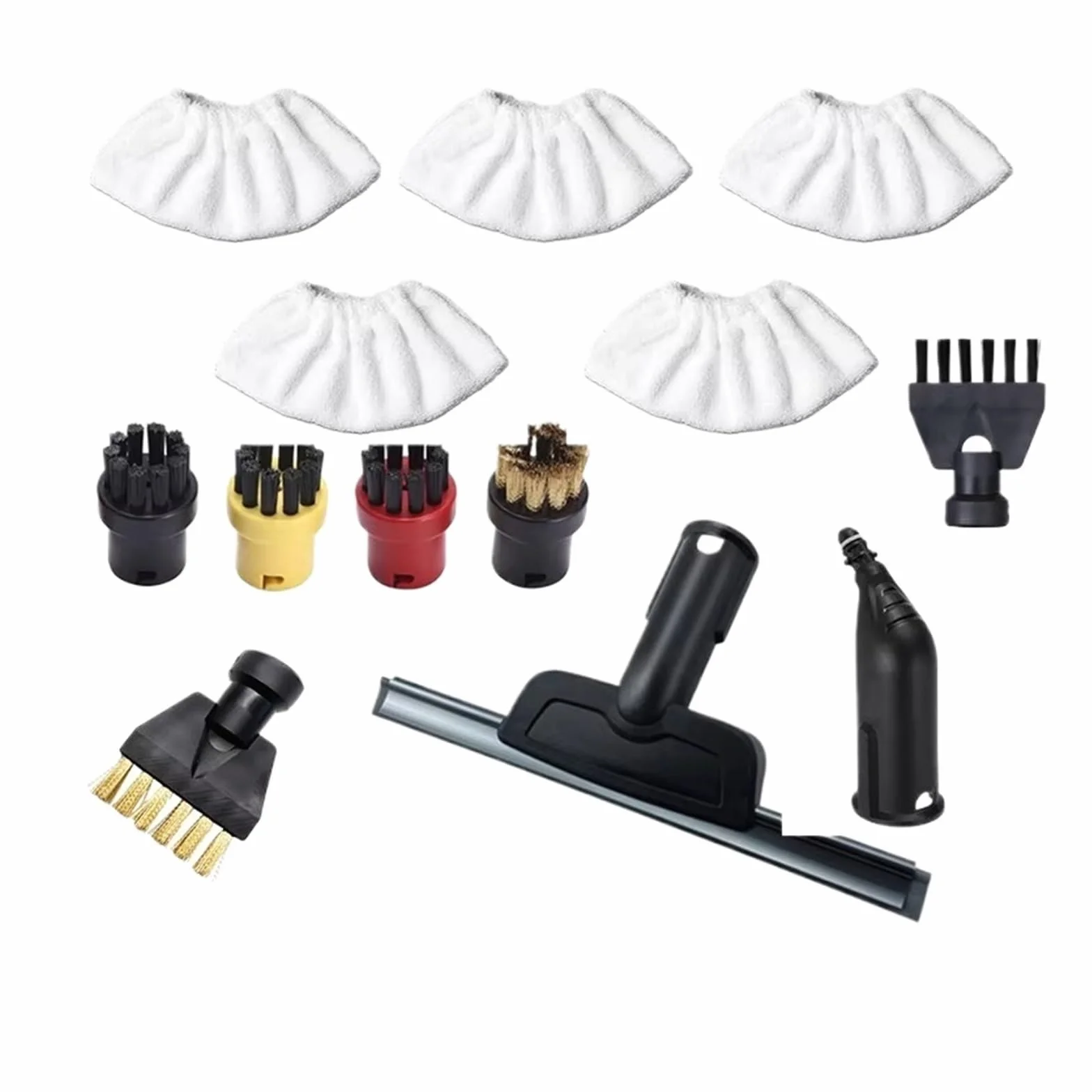 Reemplazo De Boquilla De Cabezal De Cepillo De Fregona, Compatible Con Karcher, Easyfix SC2 SC3 SC4 SC5, Cubierta De Almohadilla De Limpieza De Microfibra, Pieza De Vapor(Set 1)