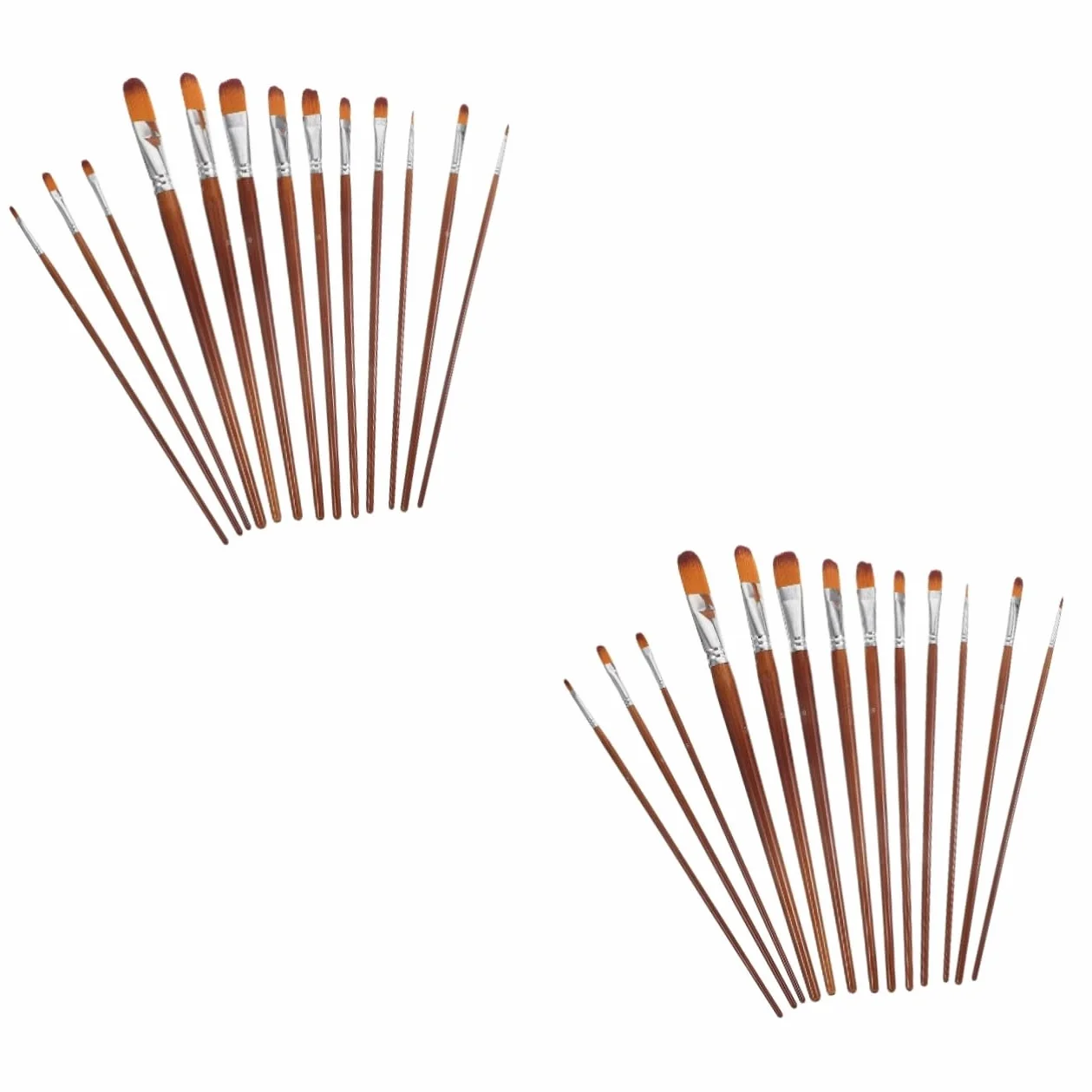 SHINEOFI 26piezas Pinceles De Pintura De Nylon De Doble Color para Acuarela y Óleo Kit De Pintura Profesional y Práctico para Artistas y Principiantes