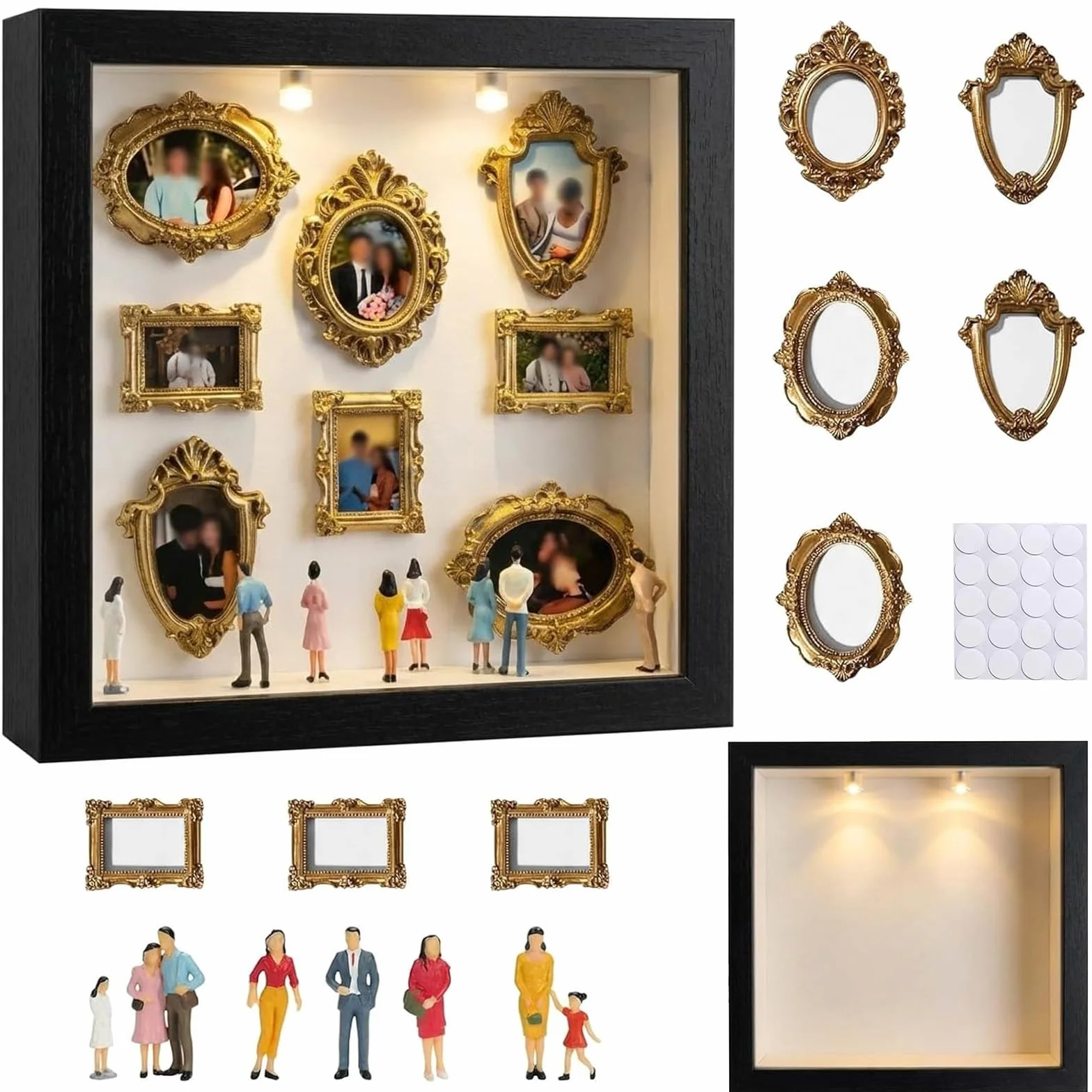 Minicaja De Siluetas Museo DIY con Mini Figuras y Marcos