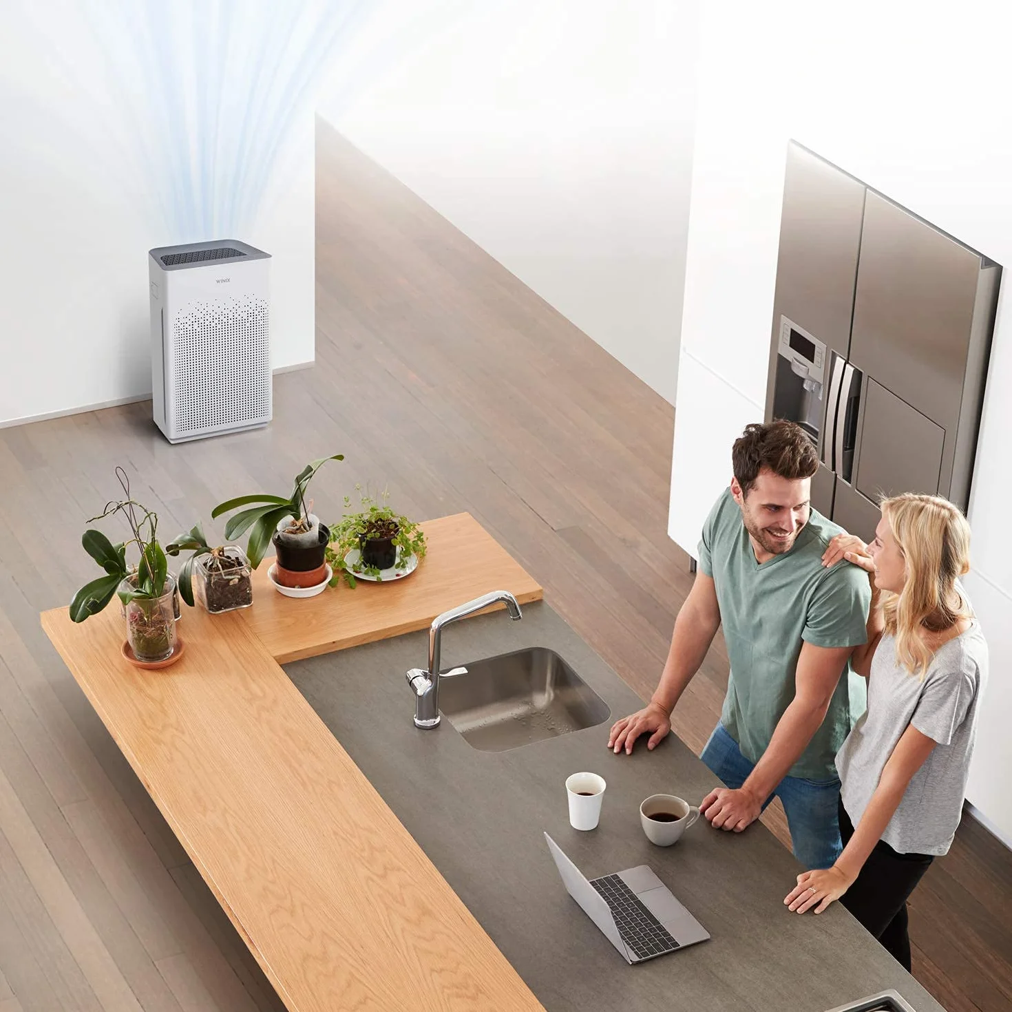 WINIX ZERO-S Purificador de aire para alergias y PM2.5, CADR 410 m³/h, 100 m², filtra el 99,999% de polen, alergias, polvo y humo, monitor de calidad del aire, modo de suspensión y automático.
