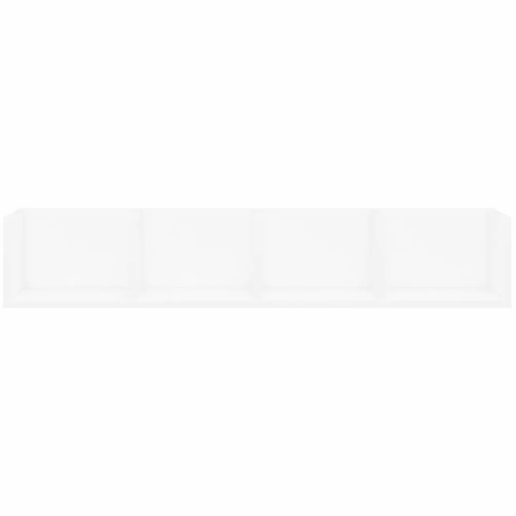 vidaXL Estante de Pared para CD Balda Colgante Expositora Estantería Montado para Libros Decoración Almacenamiento Contrachapada Blanco 100x18x18cm