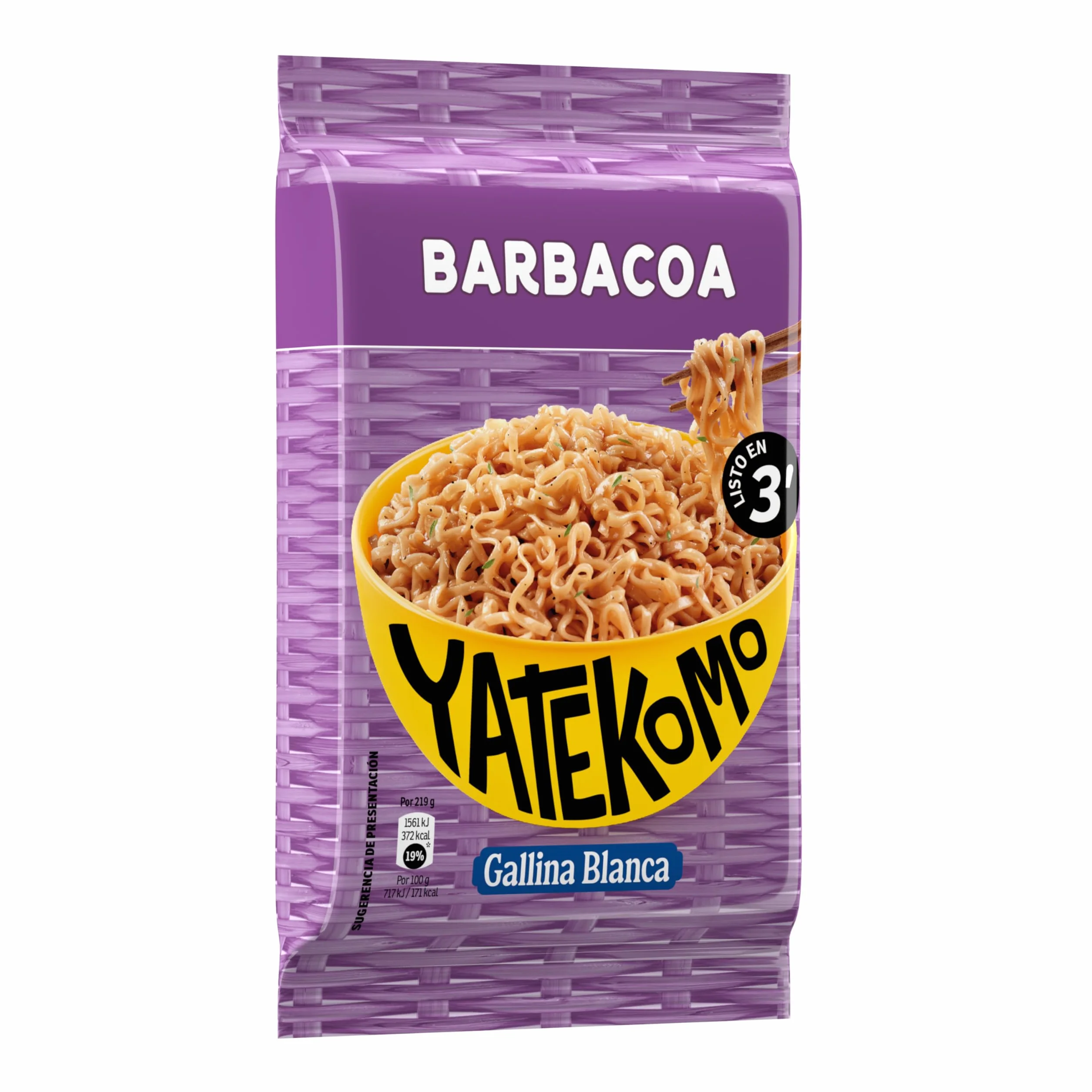 Yatekomo Fideos Orientales Barbacoa 82g