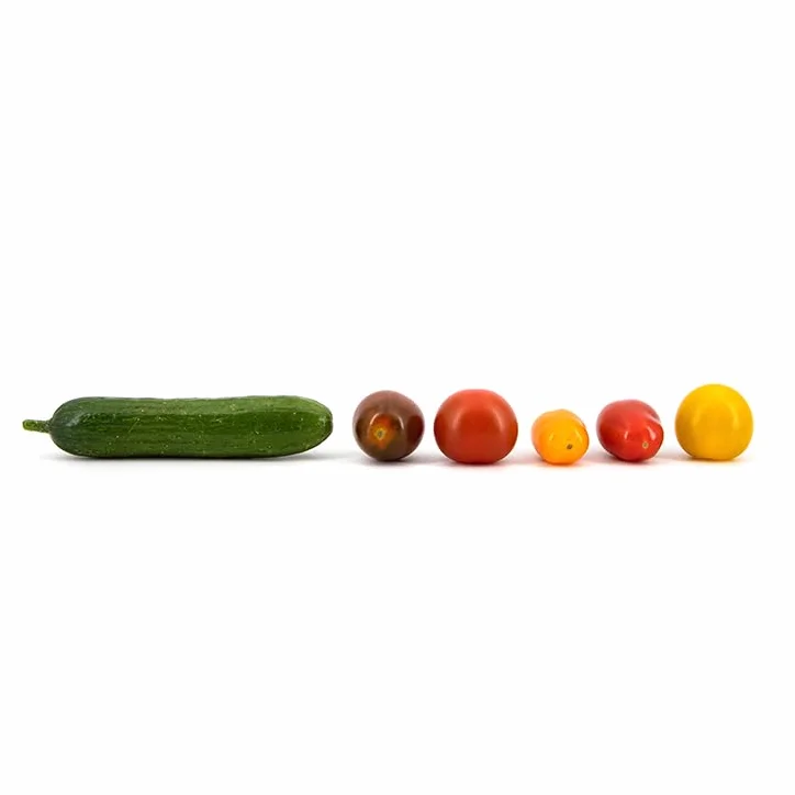 Caja Gourmet 1 kg Selección Cherrys Pepino Cocktail La Parcela España Andalucía