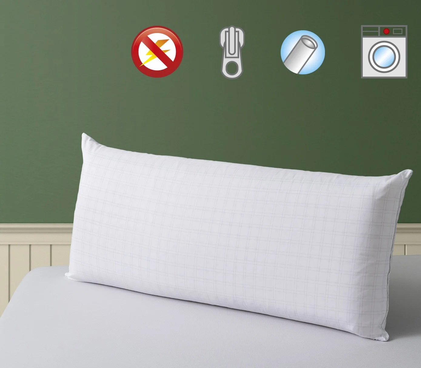 SAVEL Almohada Antiestres Doble Funda Firmeza Media 90 x 40 cm