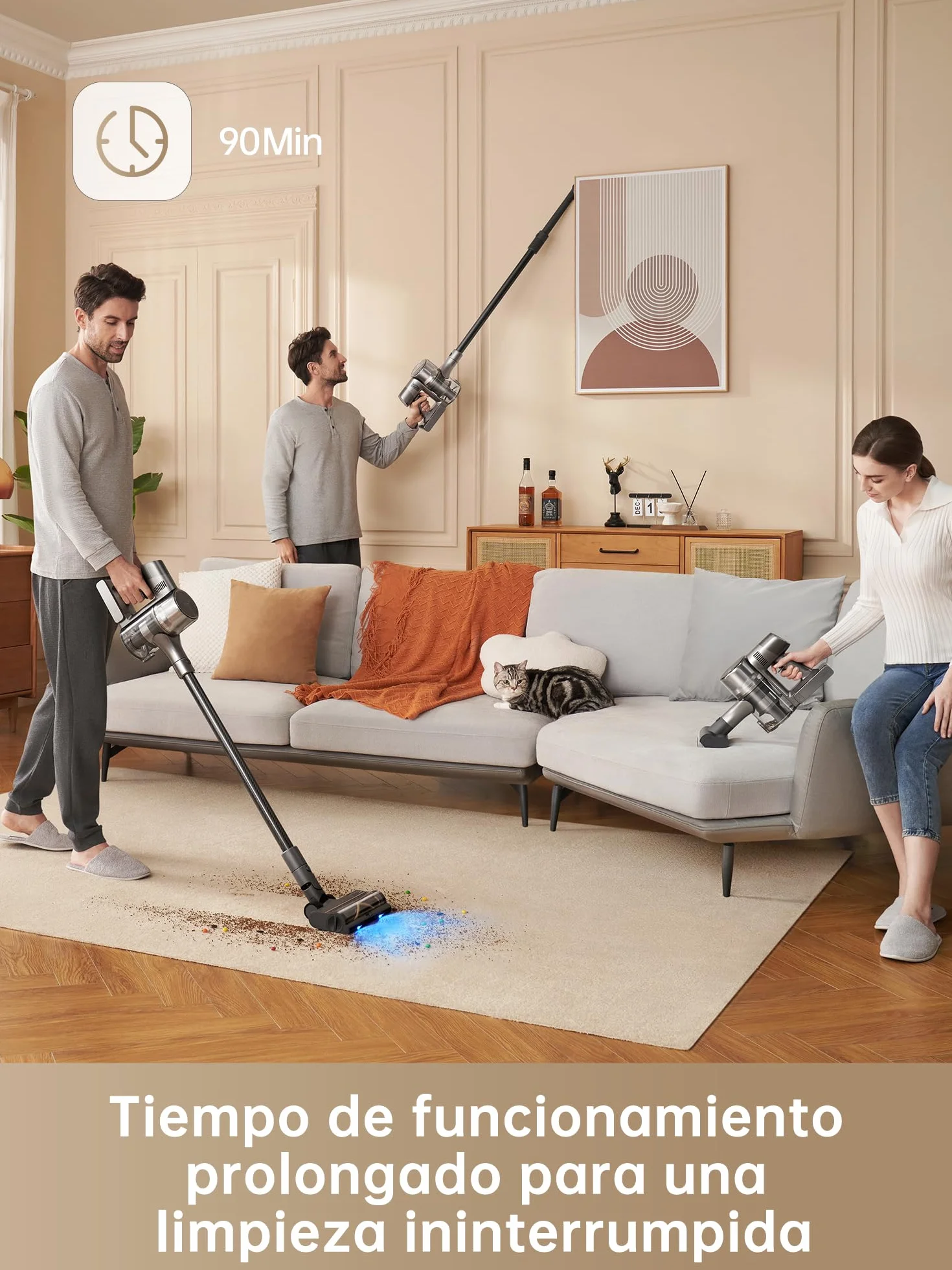 DREAME R20 Aspirador inalámbrico 22000 Pa 190 AW 90 min Pantalla LED Detección de Suciedad Antienredos