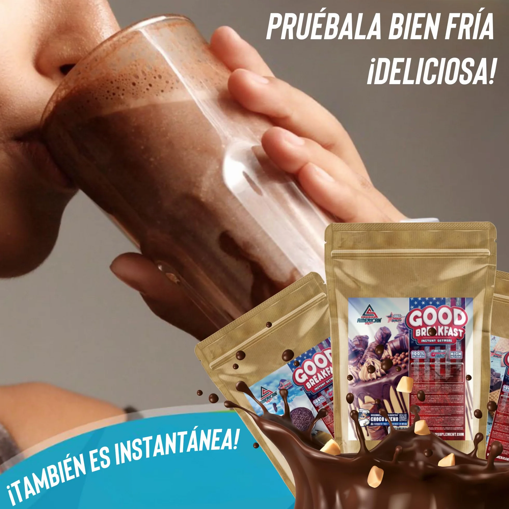 Harina de Avena Integral AS American Suplement 1 kg Bajo en Azúcares y Grasas Fuente de Fibra y Proteínas