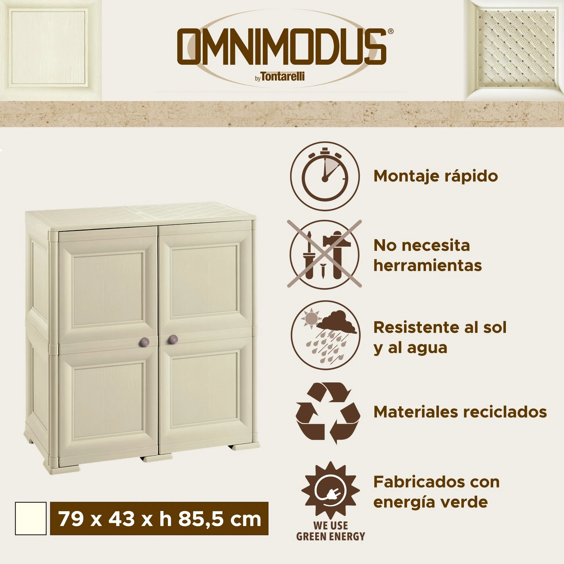 Tontarelli - 4 Estanterías modulares con Soporte para 48 Botellas Gris