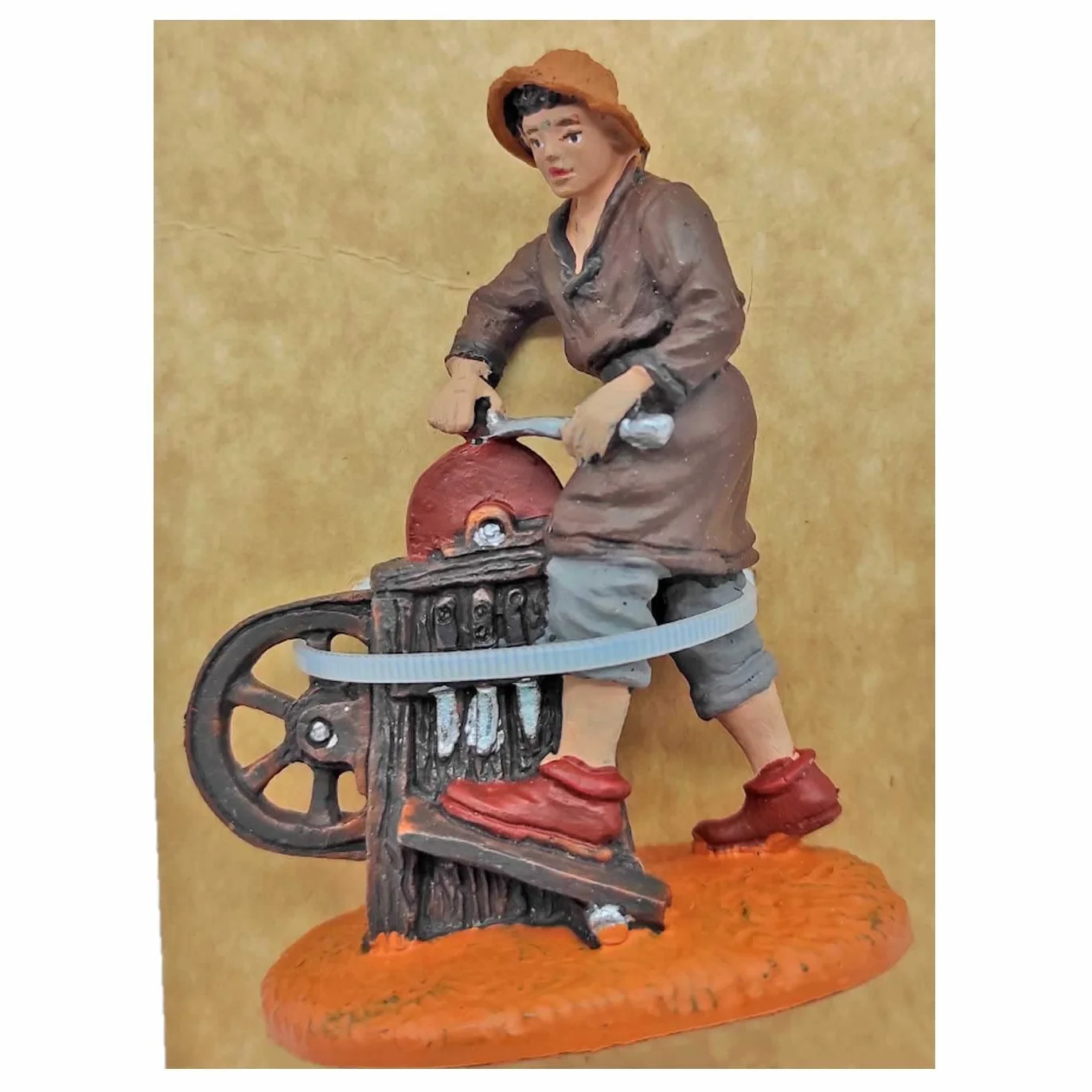Figura de afilador para belén navideño 9 x 6,5 x 4 cm durexina decorativa