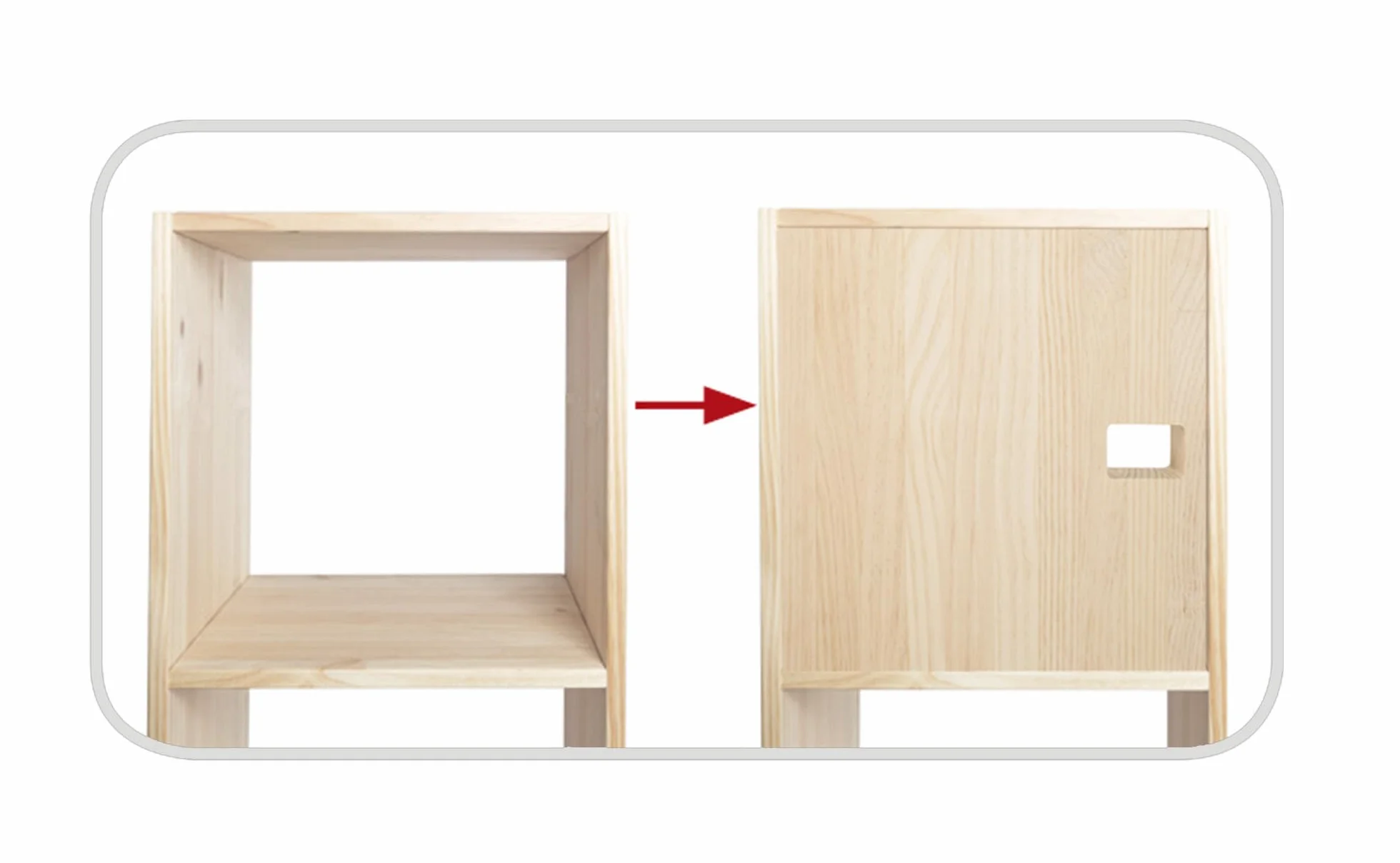 Astigarraga Kit Line Puerta Accesorio Estantería Modular Cubos Dinamic 32,5x32,5 cm