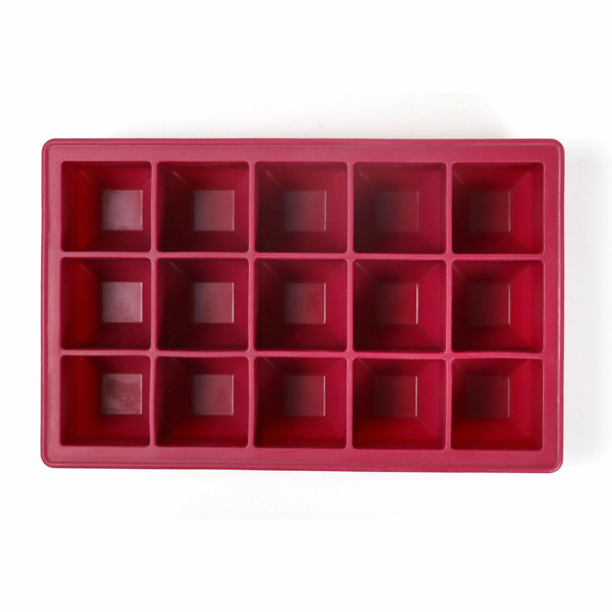Jata Hogar HACC4540 Cubitera Silicona Grande con Tapa 15 Cubitos 3x3 cm Apilable Antiderrames Horno Microondas Lavavajillas