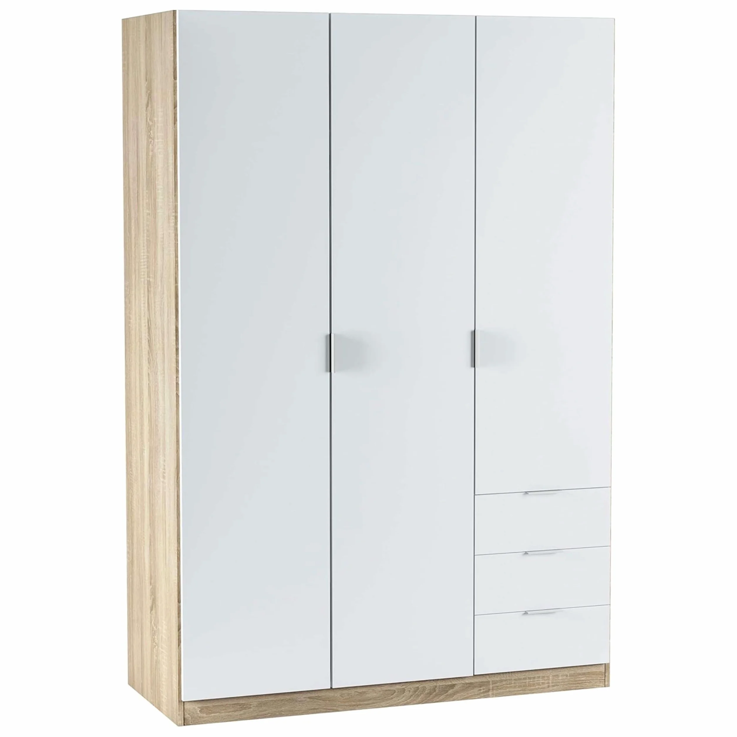 Pack Habitación Matrimonio Alba II 150x190 (Cama+ Cabezal + 2 Mesitas + Armario + sinfonier) Incluye Somier