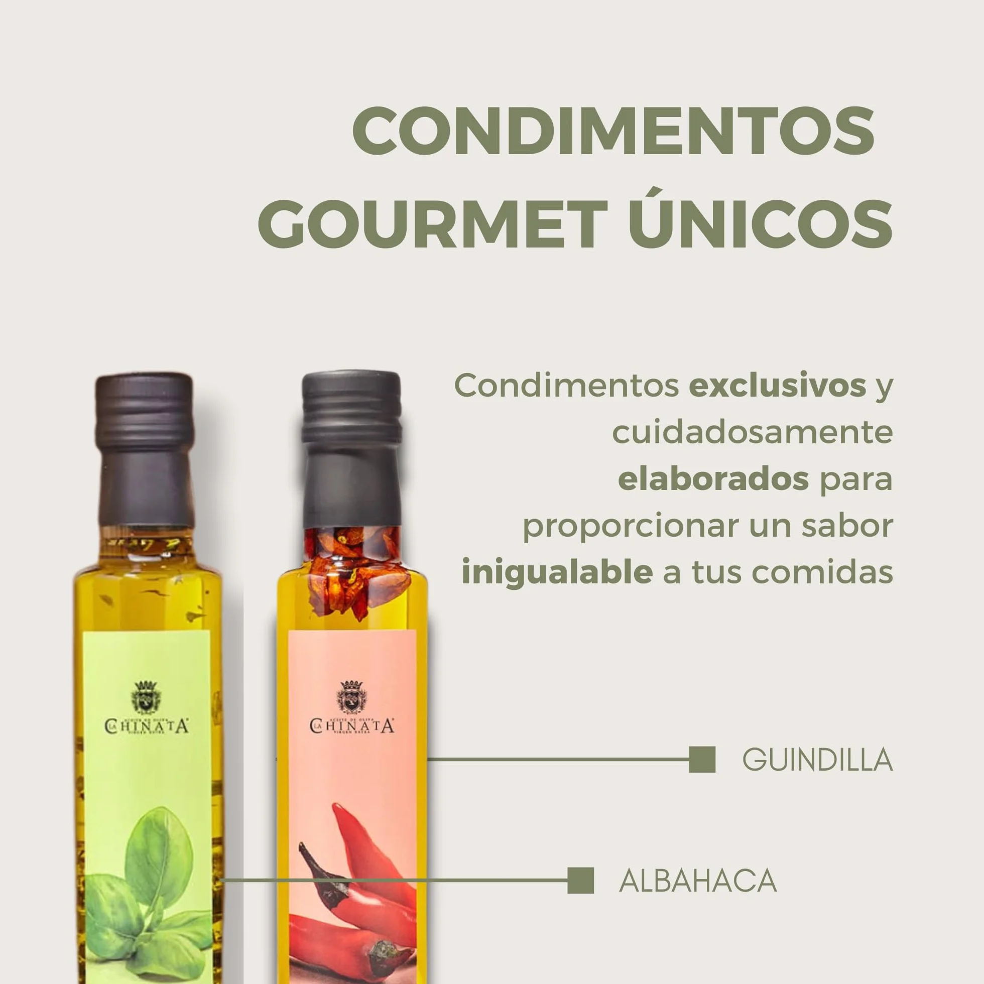 La Chinata Estuche Regalo Gourmet con Aceite de Oliva Virgen Extra – 2 Aceites Condimentados, AOVE en Rama, Jabón Natural