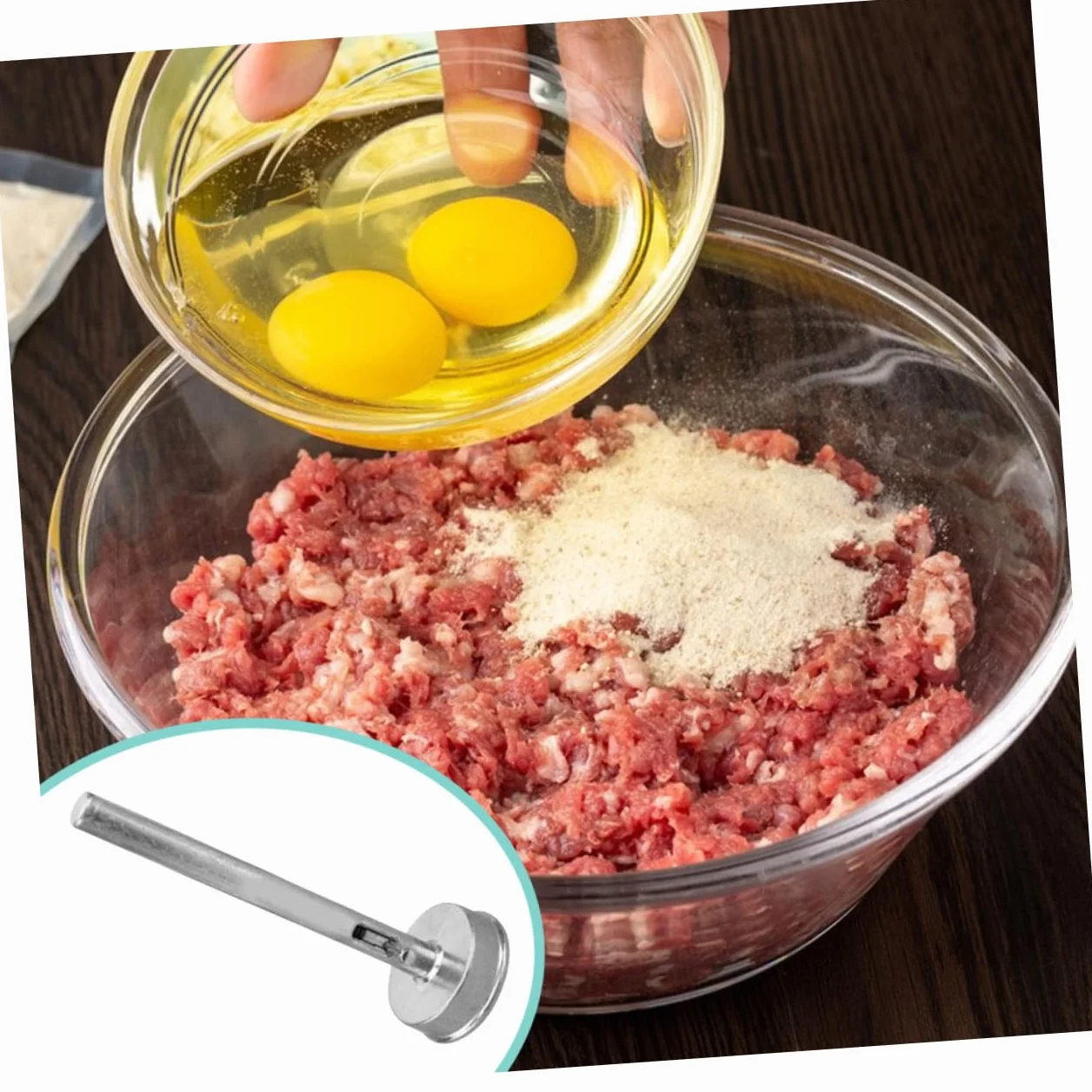 Cortador De Albóndigas Herramienta Para Hacer Falafel Moldeador Cake-Pop Pinzas De Aluminio