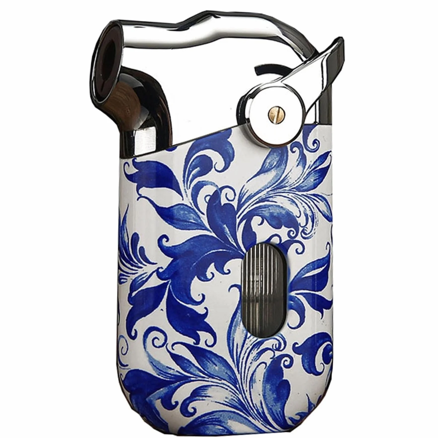Encendedor de butano resistente al viento con llama ajustable, encendido por empuje y ventana de combustible visible, ideal para camping, barbacoa y uso al aire libre