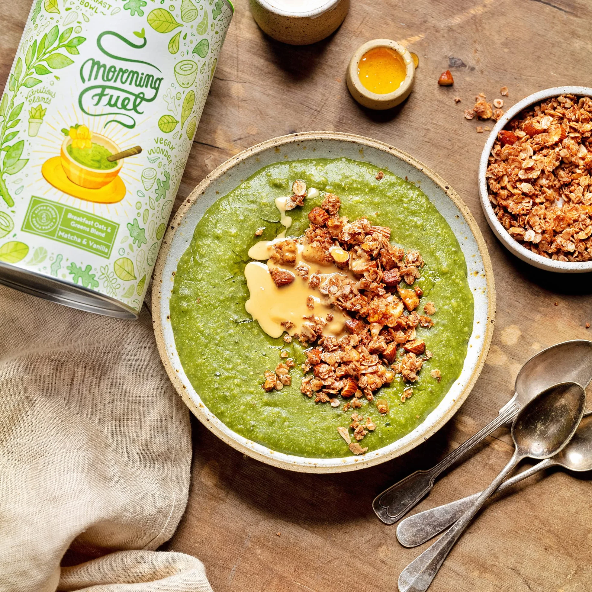 Morning Fuel Breakfast Smoothie Bowl Avena Vegano Rico en Nutrientes Semillas Fibra 500 gr
