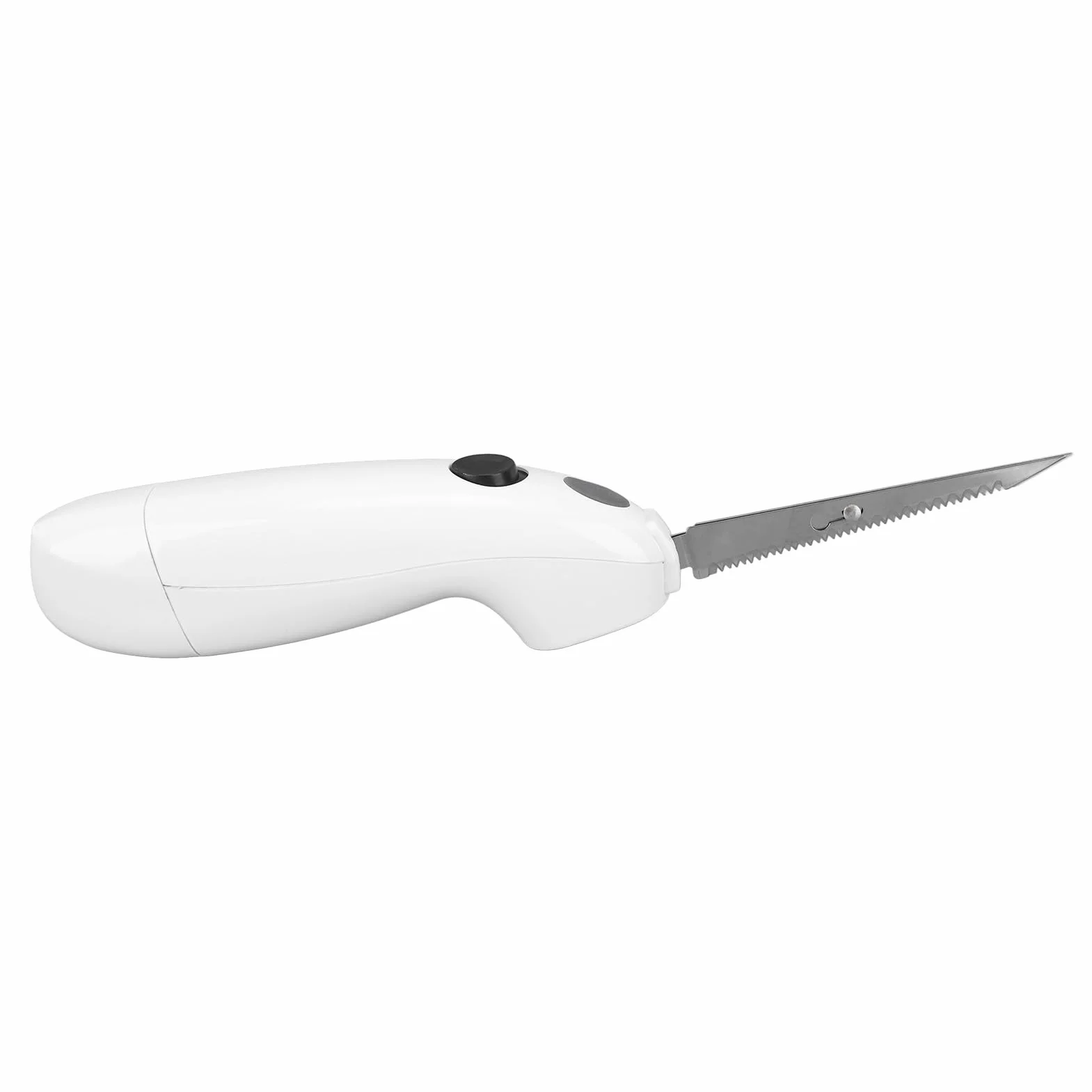 Luqeeg Cuchillo Eléctrico Inalámbrico - Cuchillo Eléctrico para Trinchar Carne, Bistec, Pescado, Aves, Pan, Verduras con Cuchillas Dentadas de Acero Inoxidable y Mango Ergonómico
