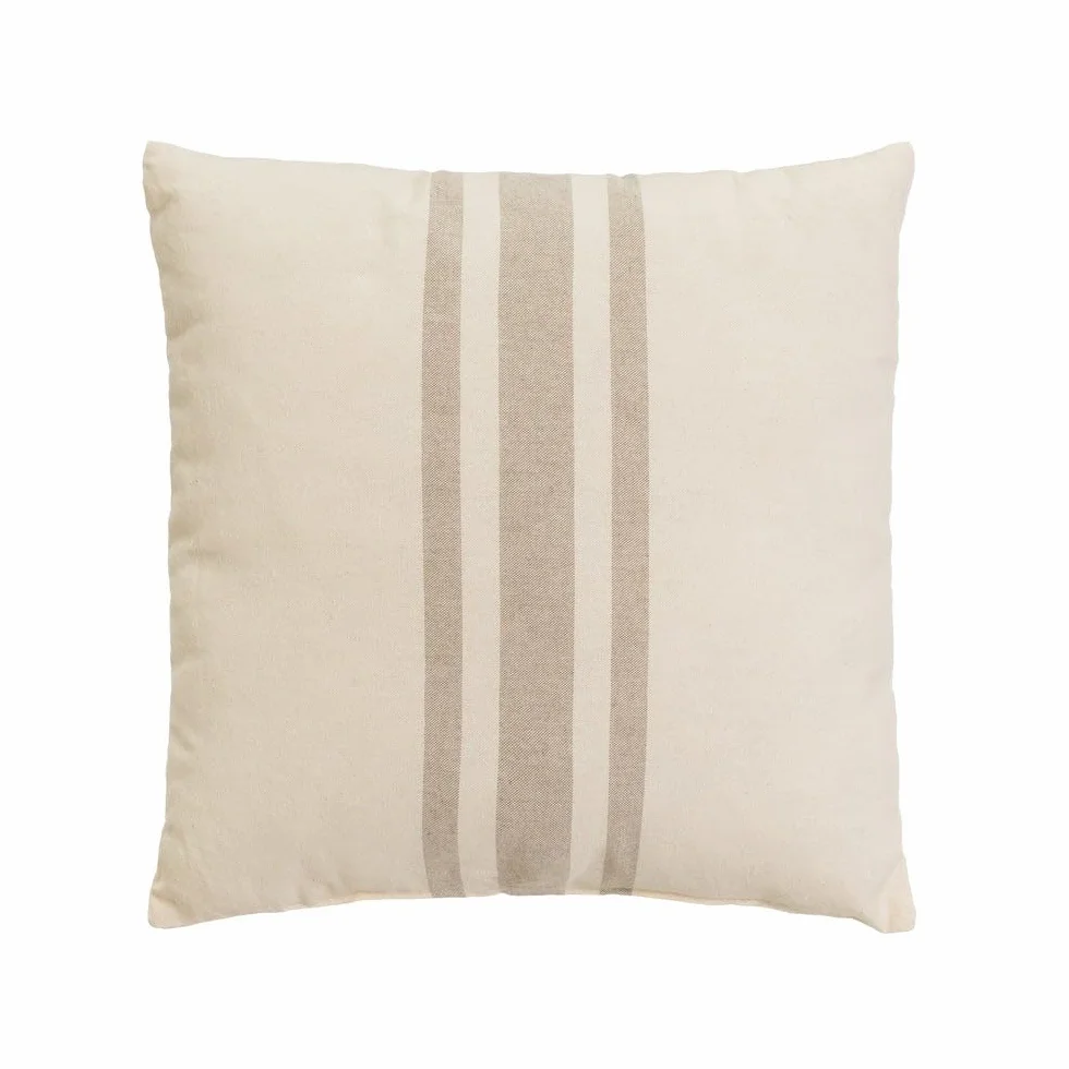 Set de 5 Cojines de Rayas Beige y Marrón 45x45 cm Polialgodón con Relleno LOLAhome