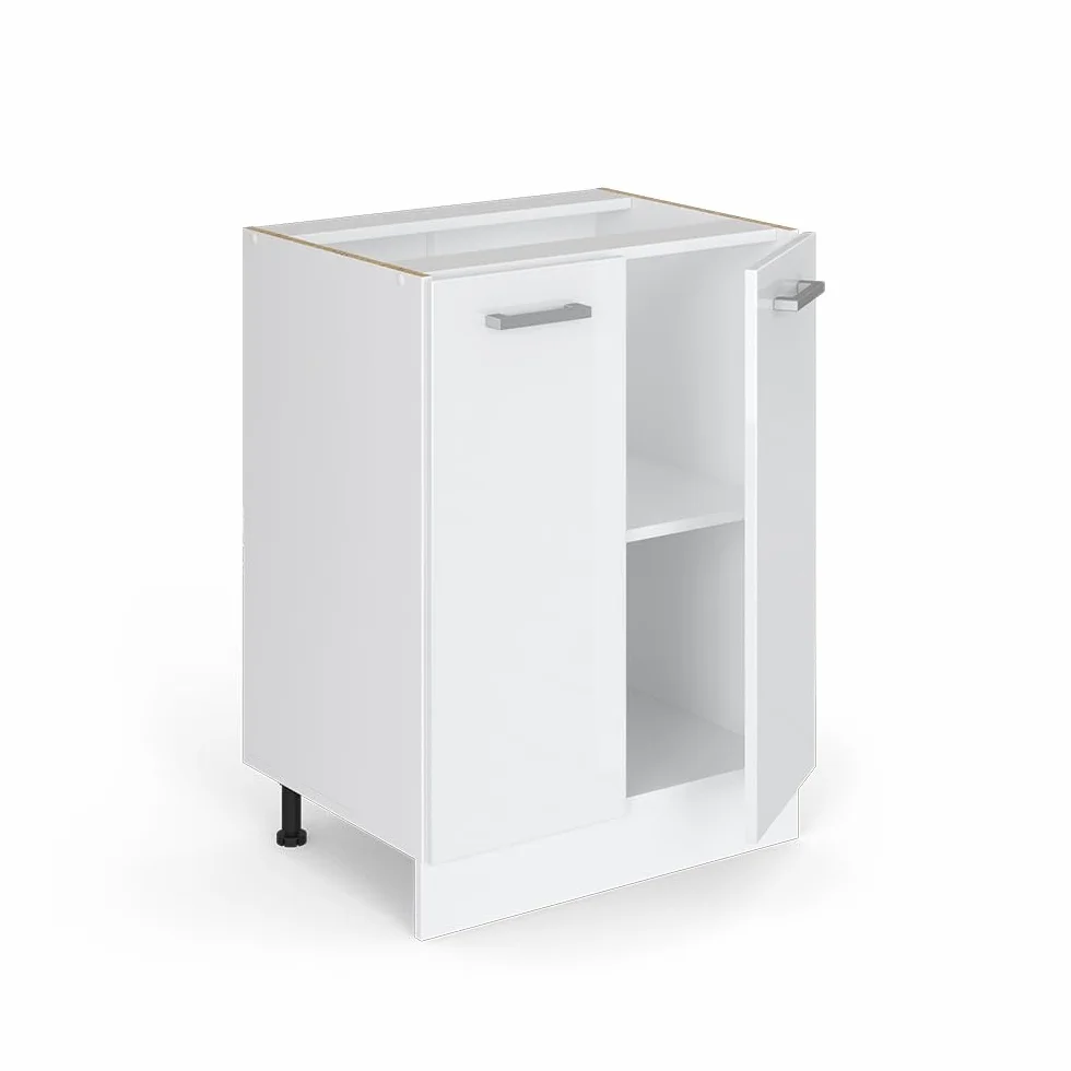 Vicco Mueble bajo de Cocina R-Line, Blanco Alto Brillo, 60 cm sin encimera, para combinación Libre Dentro de Sistemas de Cocina modulares
